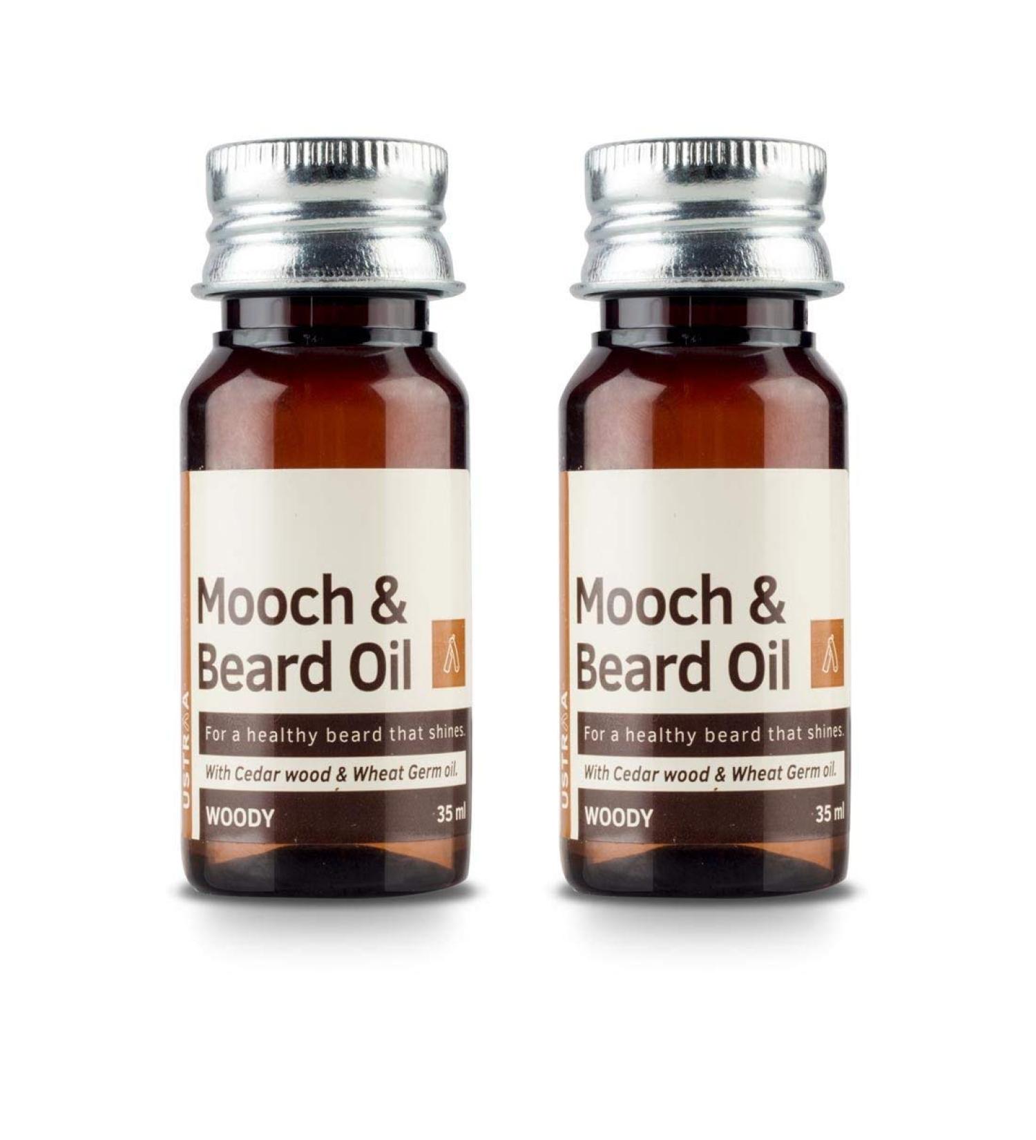 Ustra Woody Mooch and Beard Oil - 35 ml (Set of 2) - Buy Online on GoSupps.com