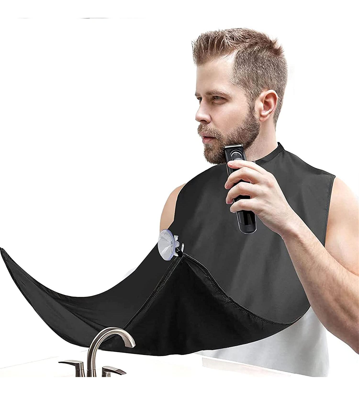Beard Bib Apron with 4 Suction Cups - Gifts for Dad from Daughter/Son, Grandpa, Him - Fathers Day, Birthday, Valentines, Christmas - Black - Buy Online on GoSupps.com