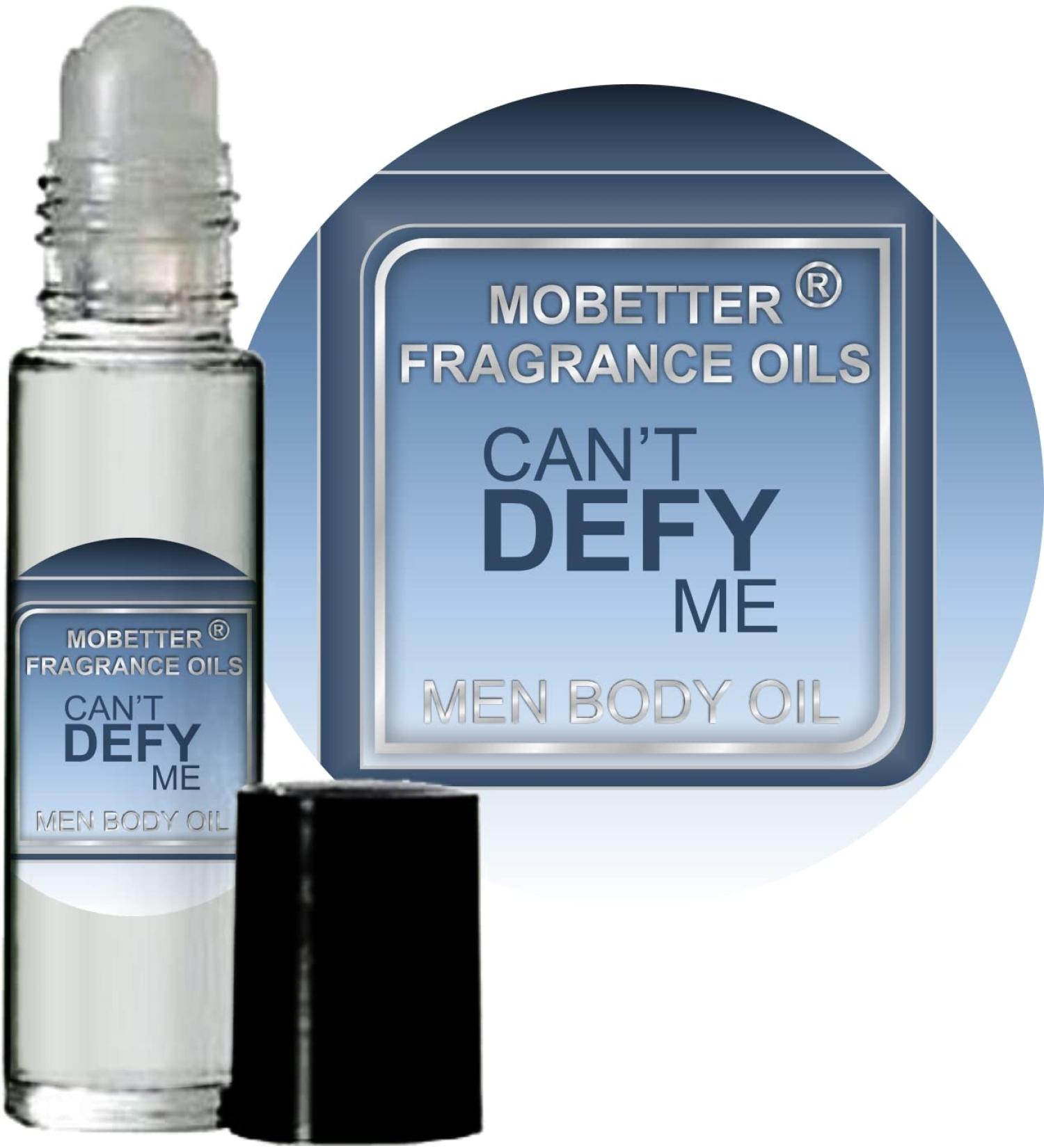 MOBETTER FRAGRANCE OILS Can't Defy Me Men Cologne Body Oil 1/3 oz roll on Glass Bottle