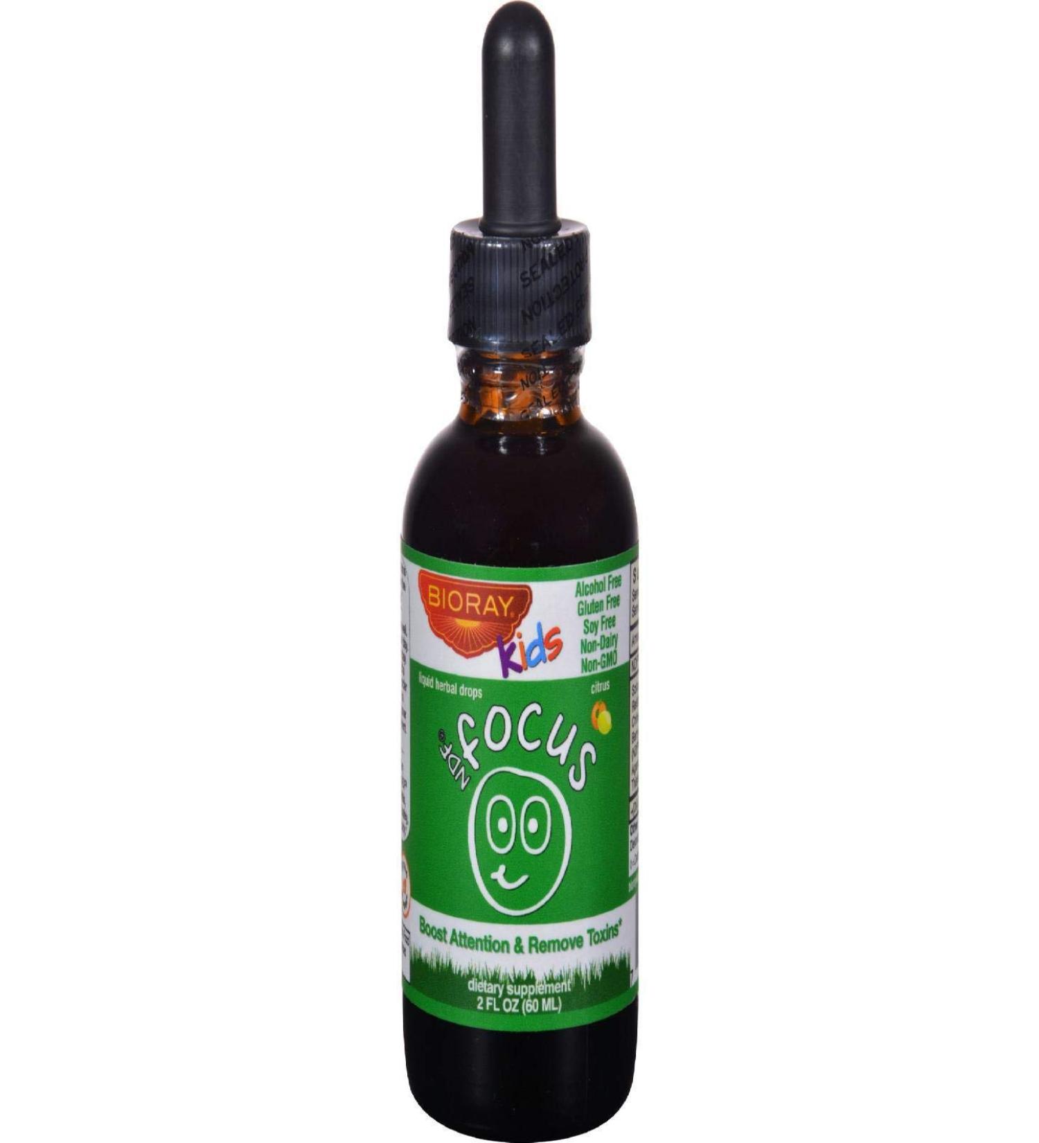 Bioray Kids NDF Focus Boost - Improve Attention & Detoxify | Citrus 2 fl oz - Buy Online on GoSupps.com