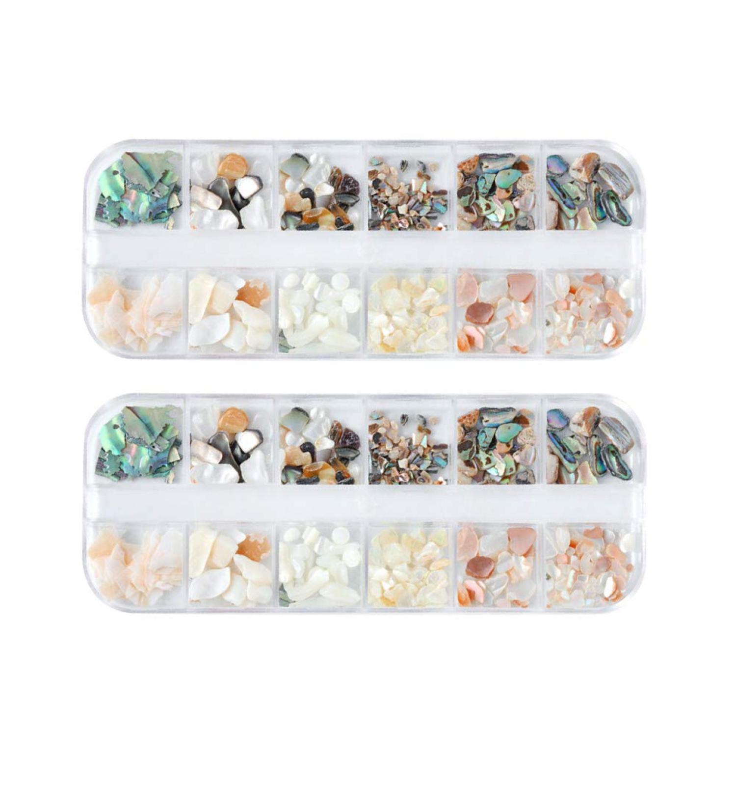 2 Sets nail shell flakes 3D Nail Art Decoration DIY nail art Nail Art Crushed Shell Decoration manicure decoration Nail Art Sequins Decoration nail art accessories carapace Fashion Picture 1 - Buy Online on GoSupps.com