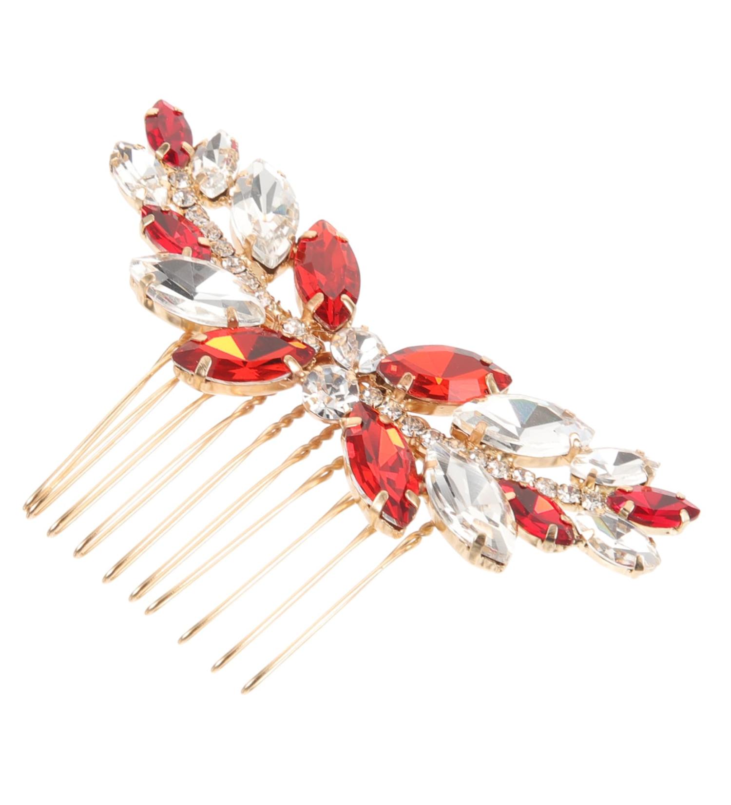 SOESFOUFU hair women's Hair piece tiara Metal Miss hair accessories girl With diamond romantic hair comb clip rhinestone clips for hair rhinestones hairpin comb bride - Buy Online on GoSupps.com