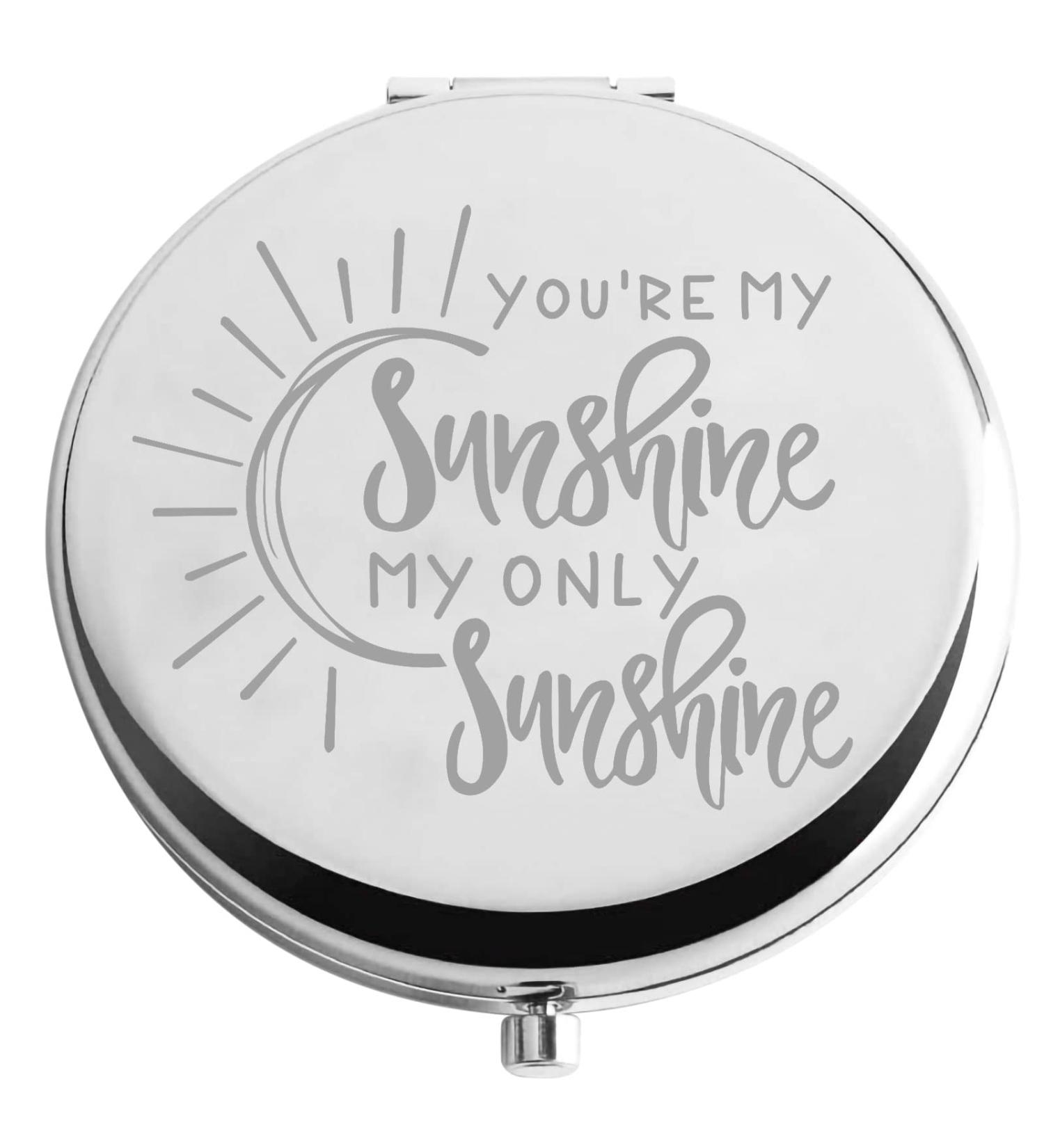 HOLLP Sister Friendship Jewelry - You're My Sunshine Makeup Pocket Mirror for Women - Buy Online on GoSupps.com