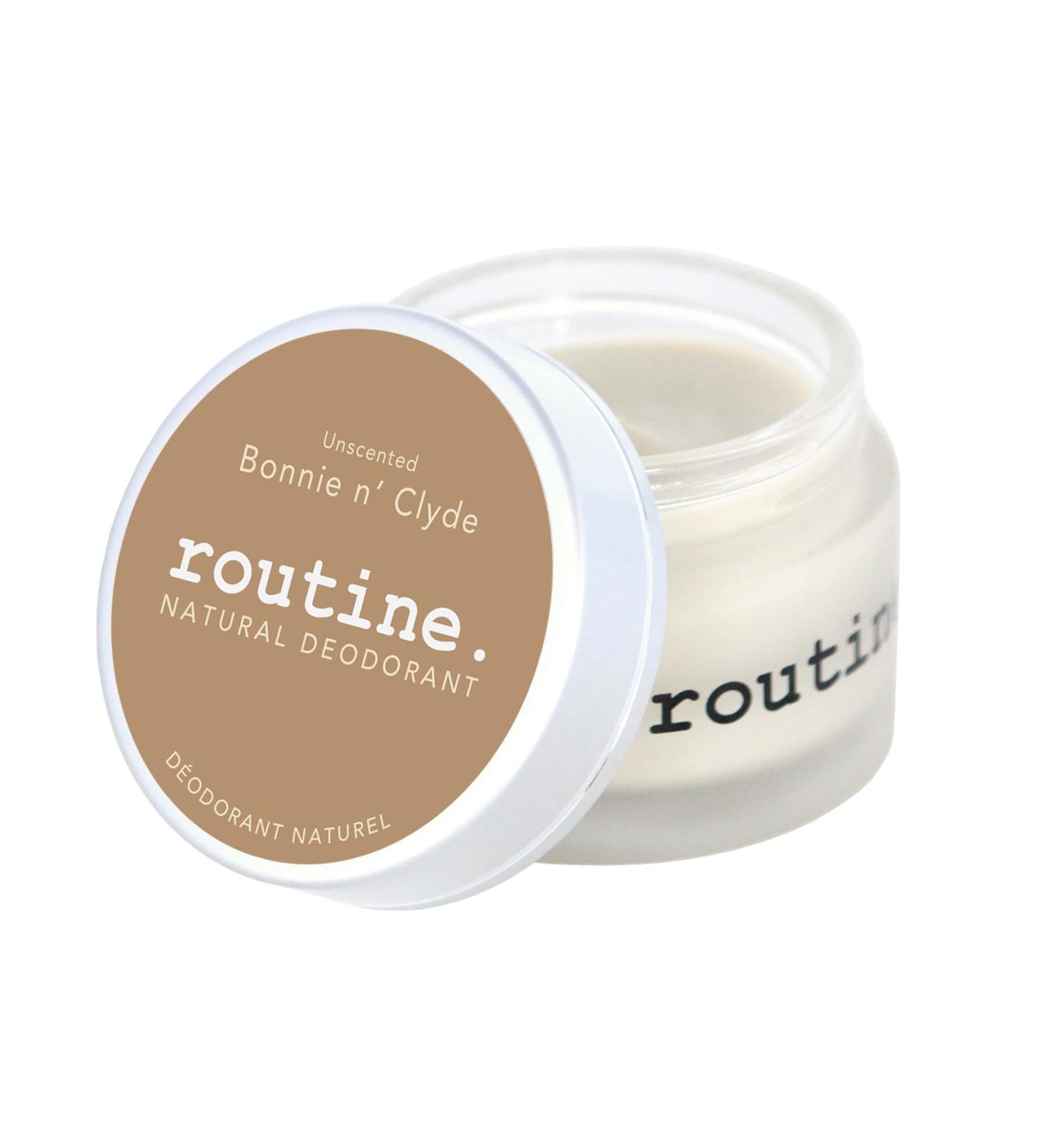 Routine Natural Deodorant Bonnie N' Clyde (Unscented) Deo Jar | 2 Fluid Oz. Natural Deodorant | Aluminum Free Natural Deodorant For Women & Men (Cream Jar Formula) - Buy Online on GoSupps.com