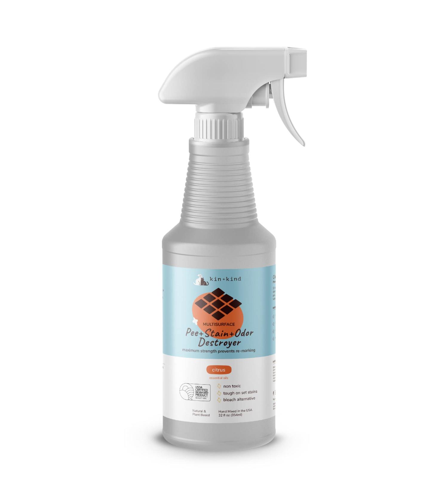 Kin+Kind Citrus Multisurface Pee, Stain & Odor Destroyer | 32 fl oz (354 ml) - Buy Online on GoSupps.com