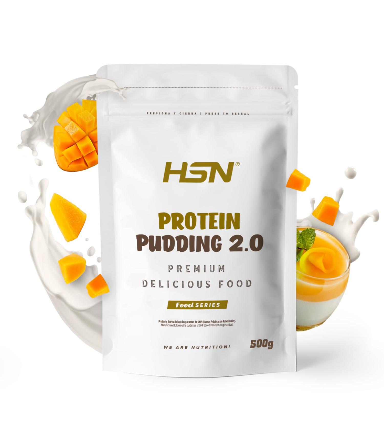  HSN HSN Protein Pudding | Mango Cream Flavor 500g 13 servings per pack | With whey protein | Very easy to prepare | Low in calories no added sugar | Non-GMO vegan free - Buy Online on GoSupps.com
