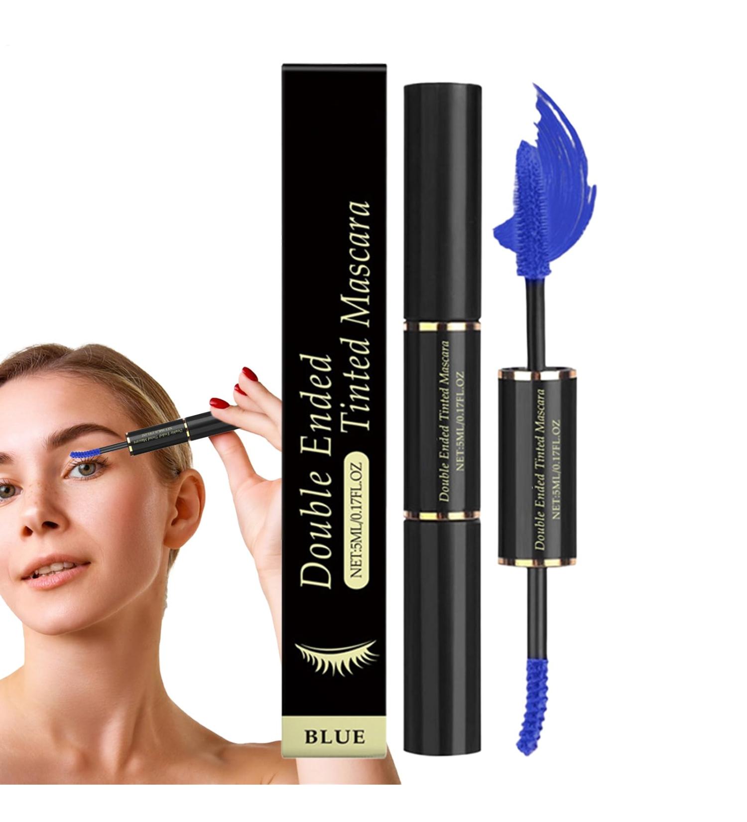Mascara imperm able l'eau longue dur e volumisant allongeant rel chant imperm able maquillage pour mariage f te sortie de nuit Halloween bal double t te bleu - Buy Online on GoSupps.com