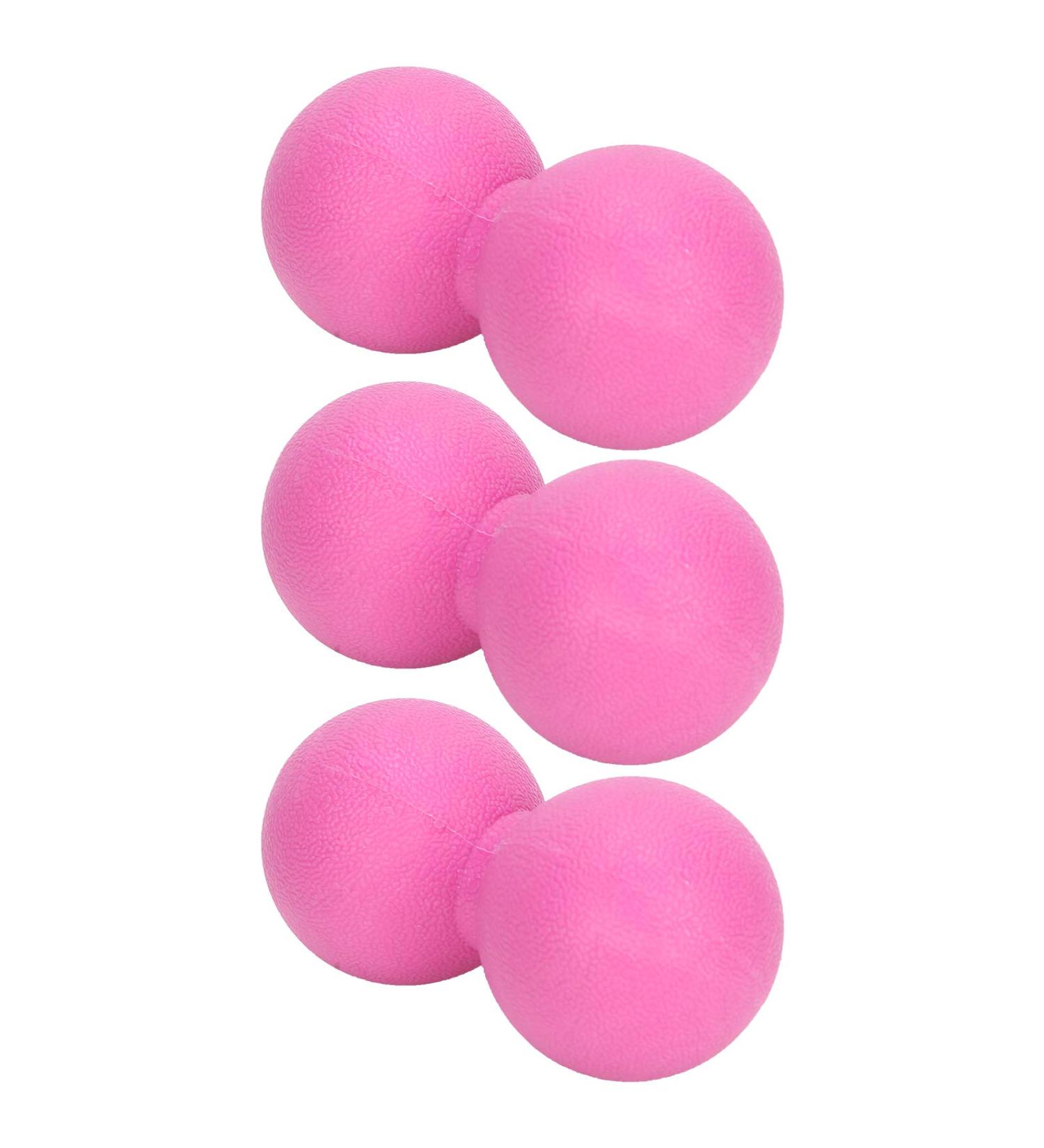 Verdant Touch Neck Massage Ball - Silicone Peanut Shape for Neck & Shoulder Relief 3 Pack - Rose Red | International Shipping Available - Buy Online on GoSupps.com