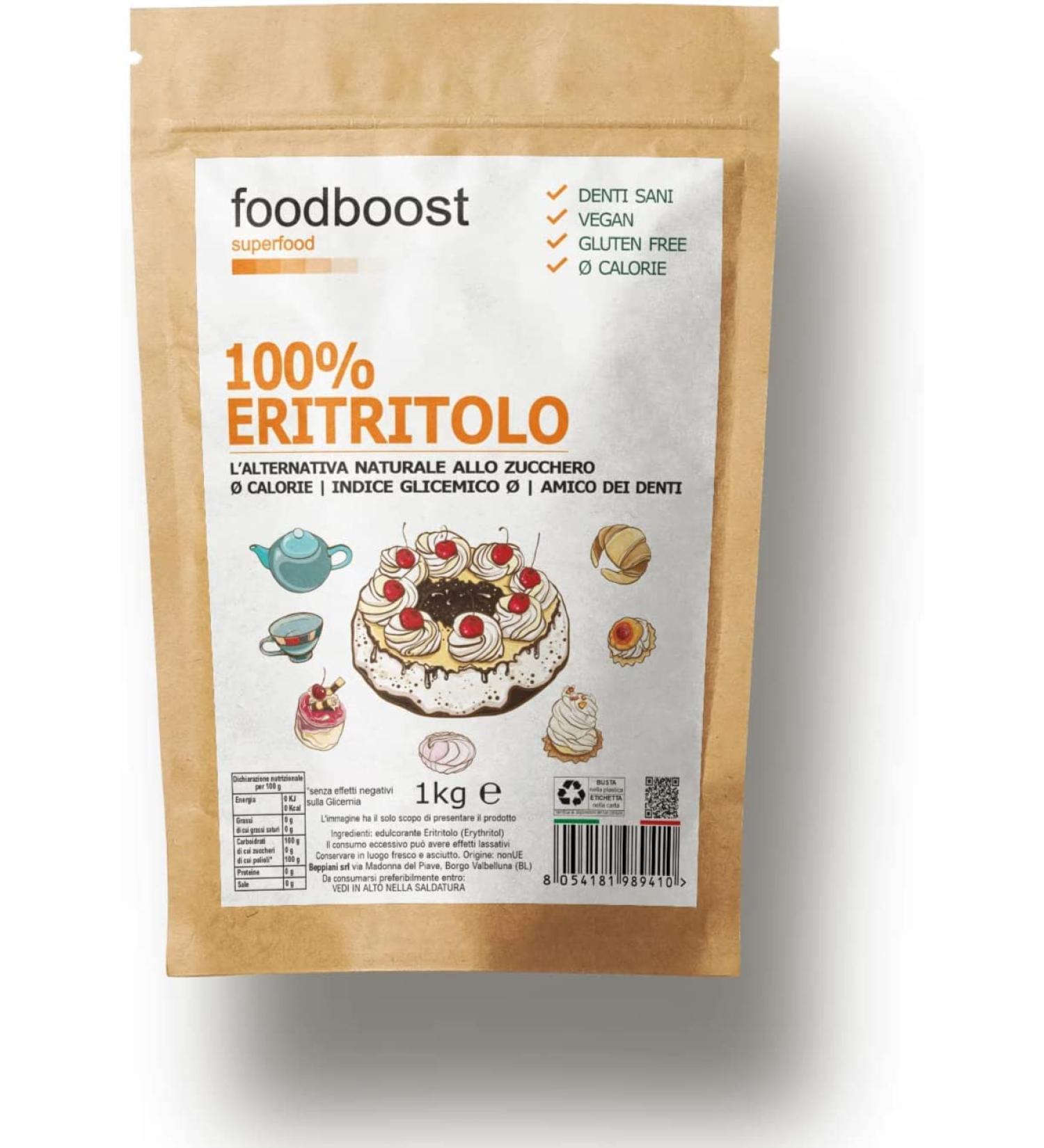 Erythrit 1 KG - 100% Pure Zero-Calorie Sugar Substitute - Ideal for Diabetics & Low-Calorie Diets - Caries Prevention - Buy Online on GoSupps.com