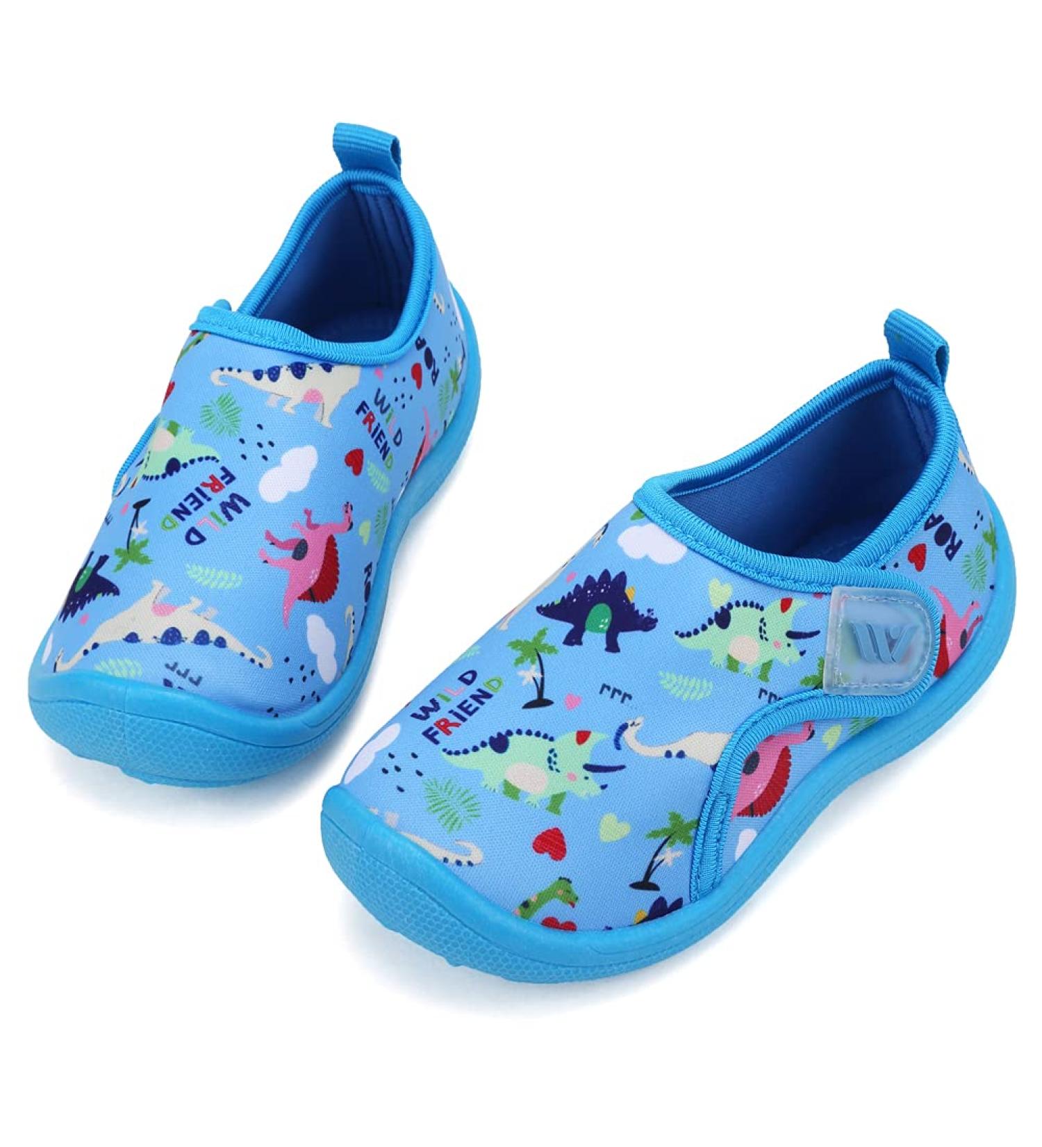 FANTURE Toddler Water Shoes - Dinosaur L.Blue - Aqua Sneakers for Boys and Girls - Buy Online on GoSupps.com