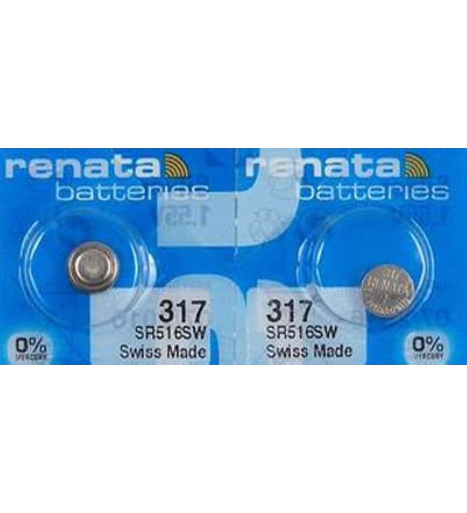 Buy Renata 317 Watch Battery Twin Pack - Reliable & Long-Lasting Power for Your Timepieces - Buy Online on GoSupps.com