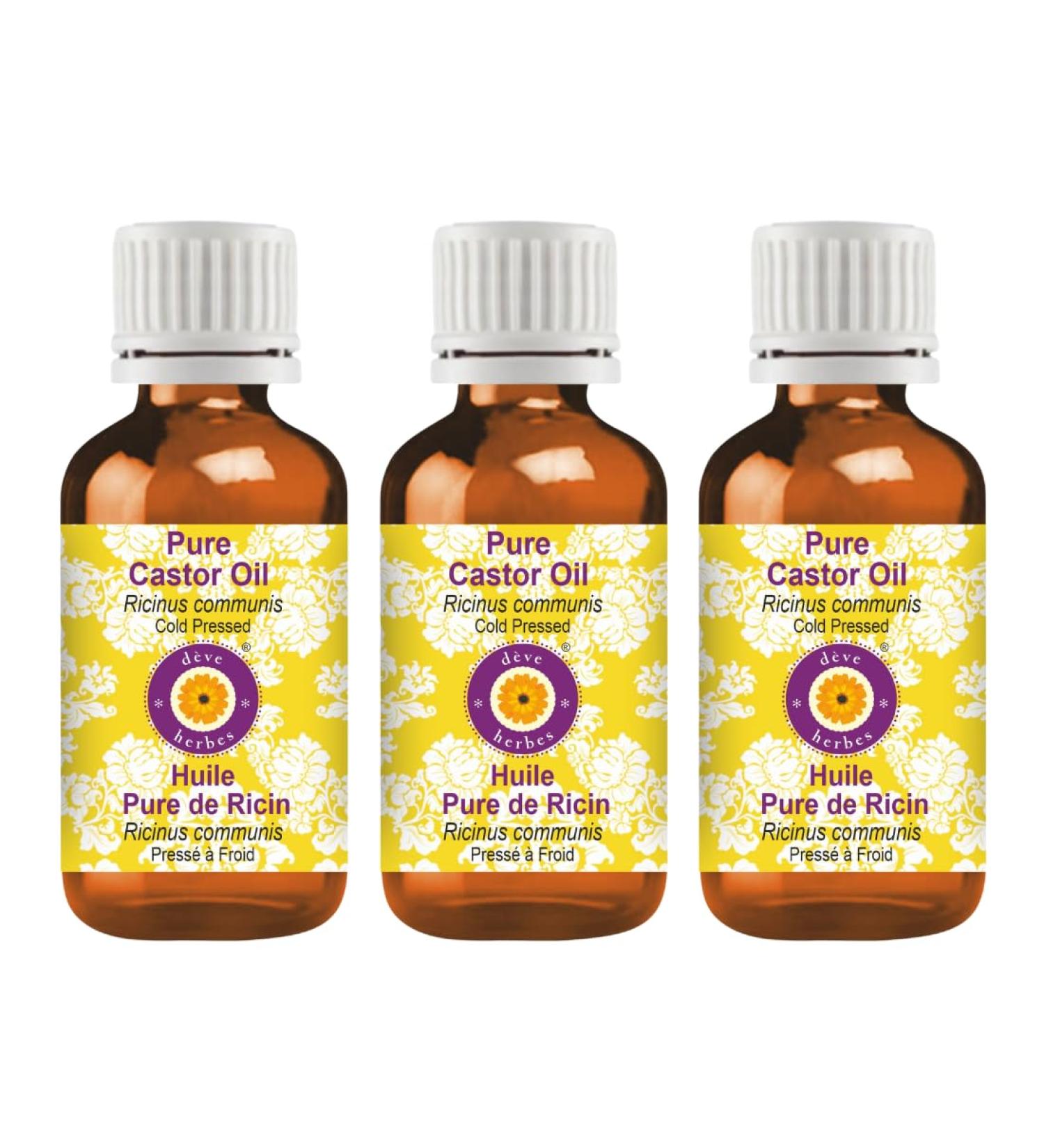 d ve herbes Pure Castor Oil (Ricinus communis) Cold Pressed (Pack of three) 100ml X 3 (10 oz) 3.33 Fl Oz (Pack of 3) - Buy Online on GoSupps.com