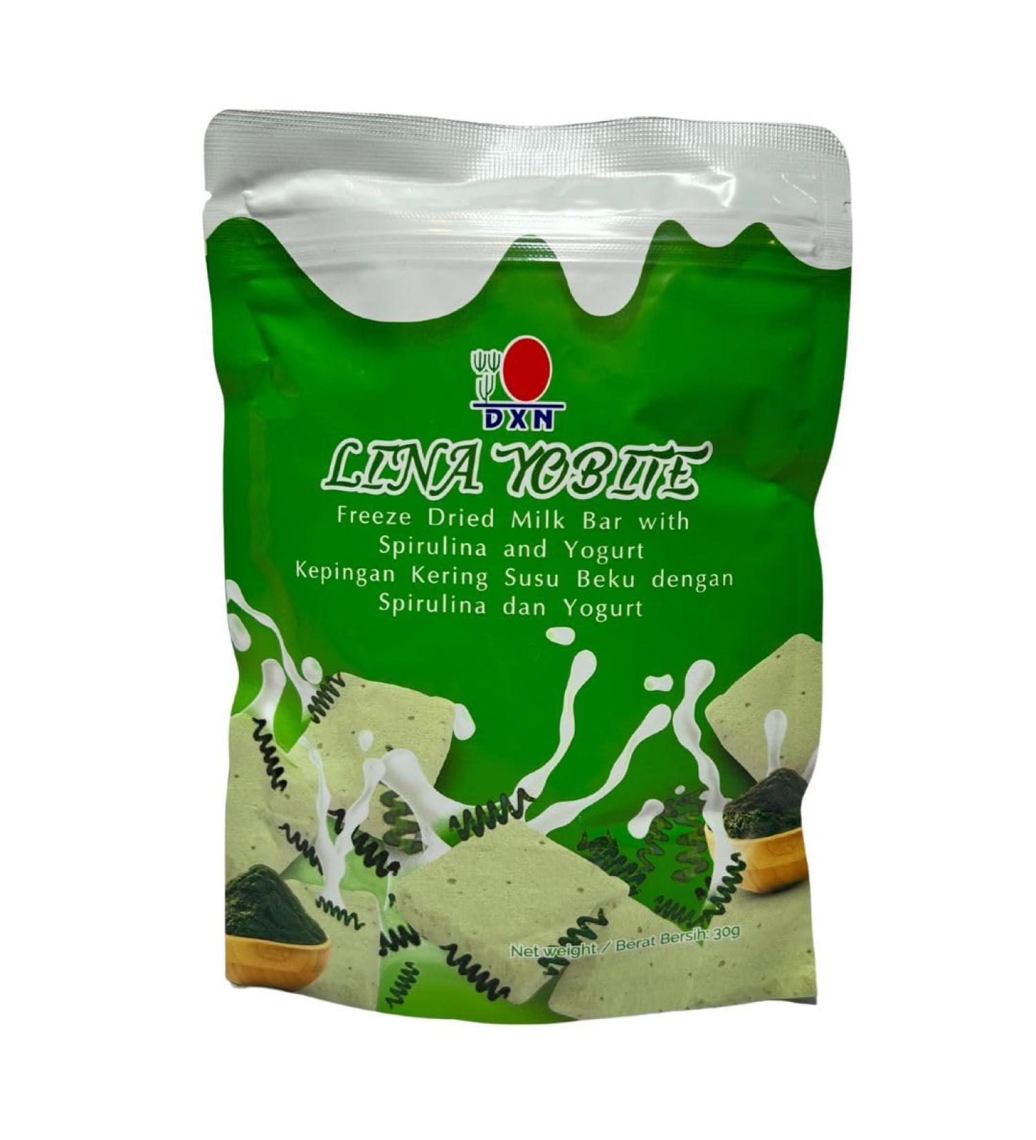 Lina Yobite - Cube de yaourt enrichie spiruline - 30g