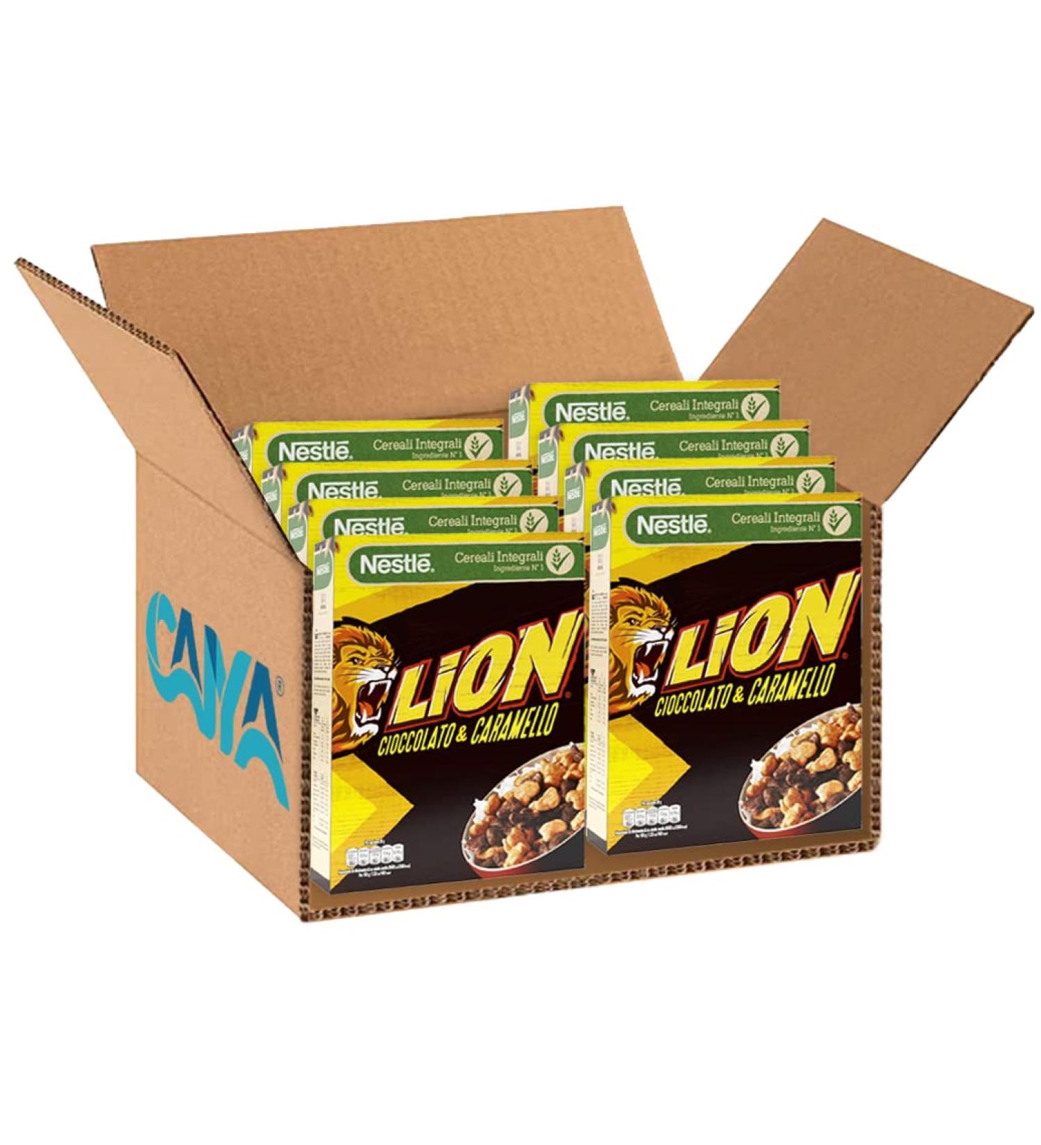  CAIYA 8X Nestle Lion Whole Grain Cereal with Wheat Covered in Chocolate and Caramel 400g 8 Packs  - Buy Online on GoSupps.com