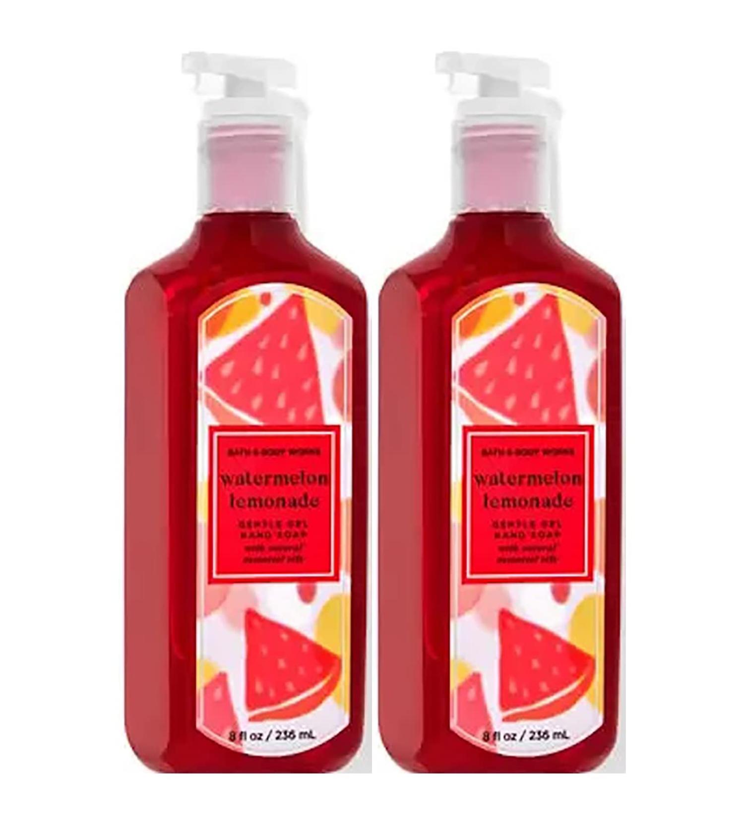 Bath & Body Works Deep Cleansing Gel Hand Soap 2 Pack 8 oz. (Watermelon Lemonade) Watermelon Lemonade 8 Fl Oz (Pack of 2)