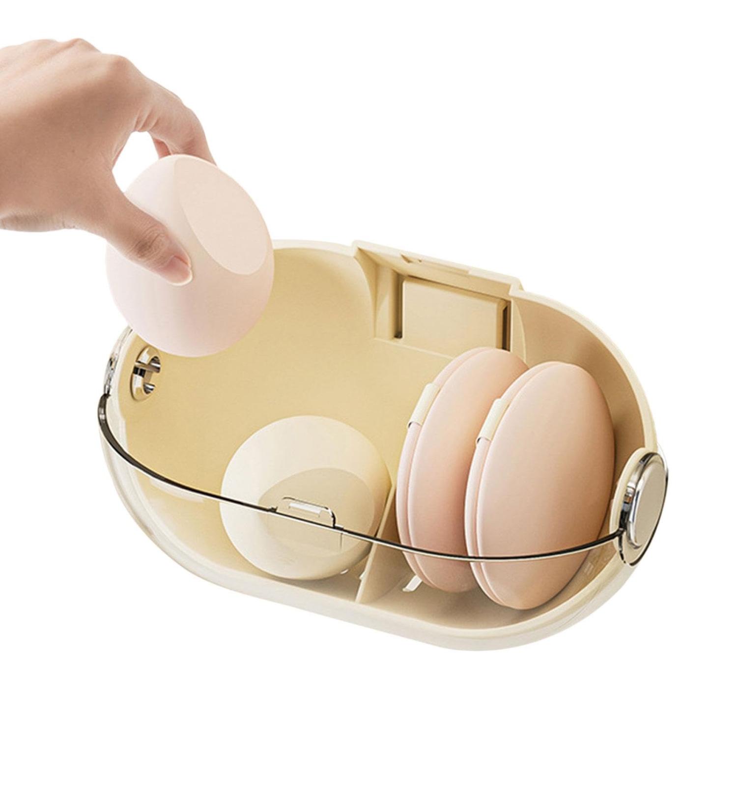 Makeup Sponge Holder Wall Hangings Beauty Egg Holder | Cosmetic Storage Box with Drainage Hole Dustproof and Breathable Display Case Puff Egg Holder - Buy Online on GoSupps.com