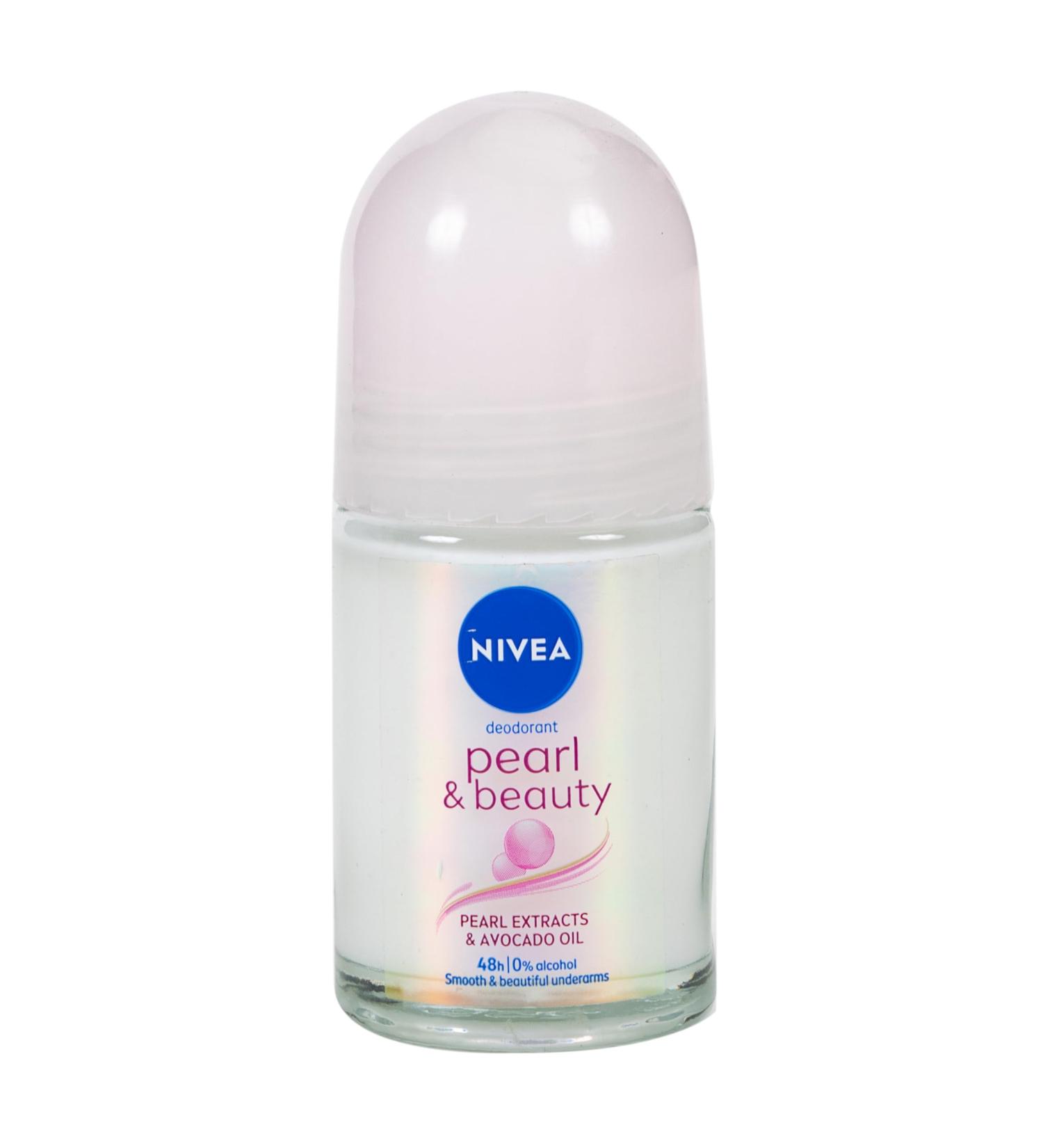 NIVEA Women Deodorant Roll On - Pearl & Beauty | 48h Protection for Smooth Underarms | 25 ml - International Shipping Available - Buy Online on GoSupps.com
