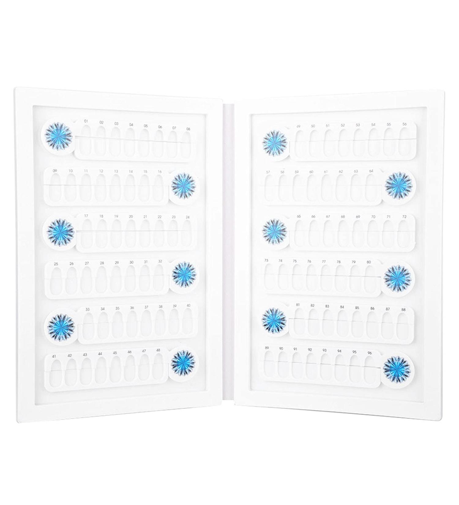 Glomora 96 Grids Nail Color Display Book Acrylic Nail Gel Polish Color Card Book Magnet False Nail Color Display Board - Buy Online on GoSupps.com