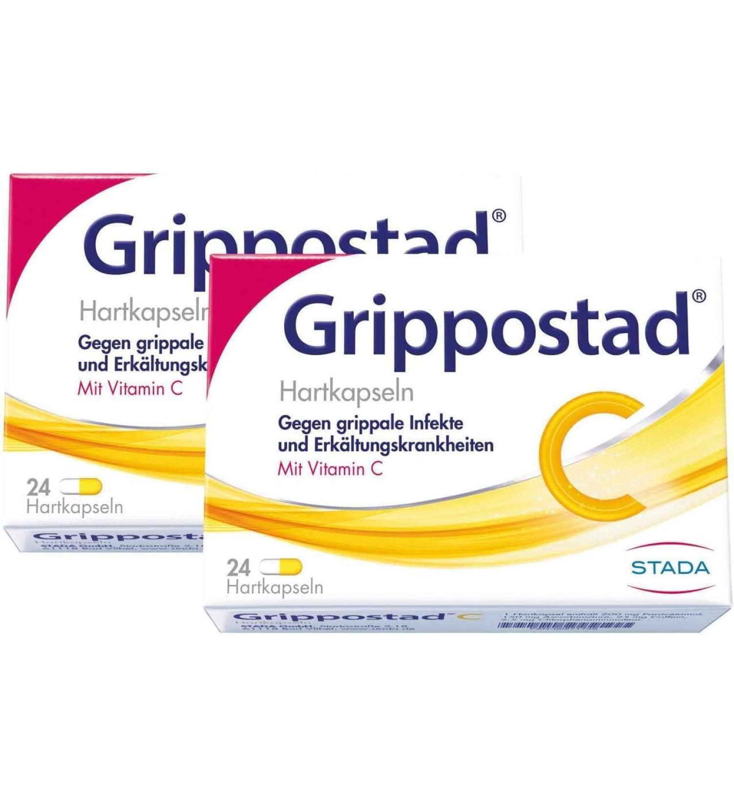 Grippostad C Hard Capsules - 2 x 24 Capsules | Fast Shipping Worldwide | Cold Relief & Immune Support - Buy Online on GoSupps.com