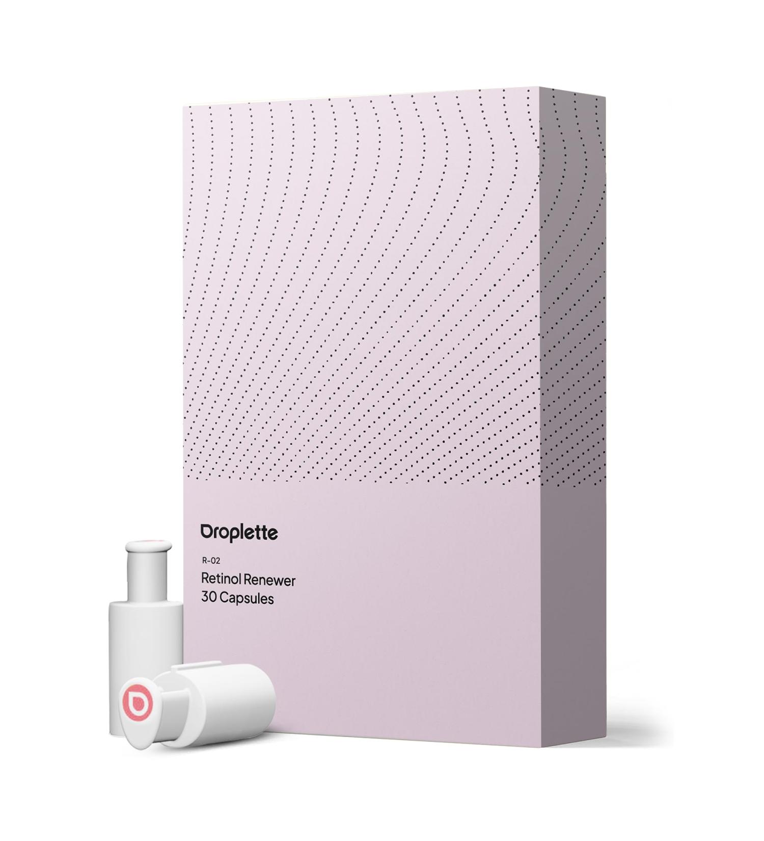 Droplette Retinol Renewer Capsules - Reduce Crease Lines & Revitalize Skin with Arbutin Rose Oil & Collagen (30 Count) - Shop Internationally - Buy Online on GoSupps.com