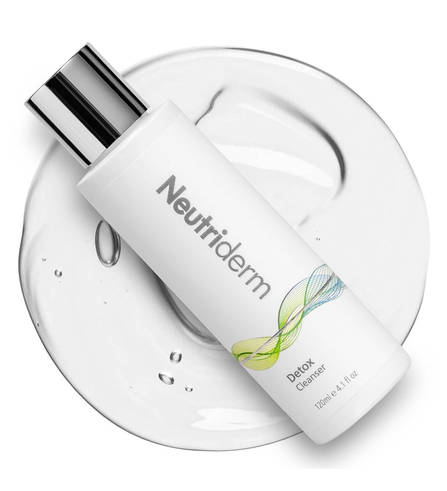 NEUTRIDERM Detox Cleanser Gentle Glycolic Face Wash and Exfoliating Gel Cleanser for Clear Brighter-Looking Skin Ideal for Oily or Combination Skin 120 mL / 4.1 fl oz - Buy Online on GoSupps.com