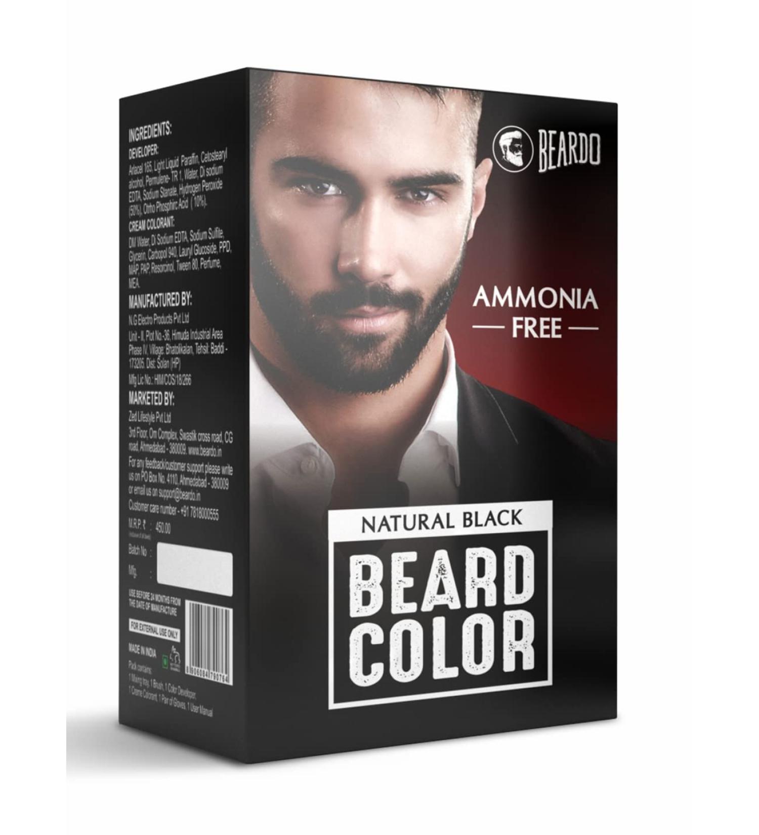 Beardo Natural Black Beard Colour ANNONIA FREE - Buy Online on GoSupps.com