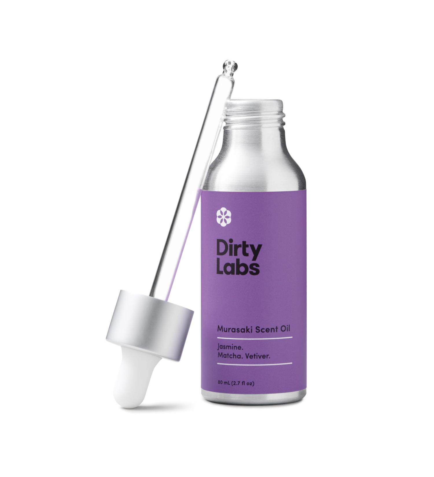 Dirty Labs Murasaki Scent | Jasmine Matcha & Vetiver Laundry Fragrance Oil 80mL | Hypoallergenic Laundry Scent Booster with Glass Dropper | International Shipping Available - Buy Online on GoSupps.com