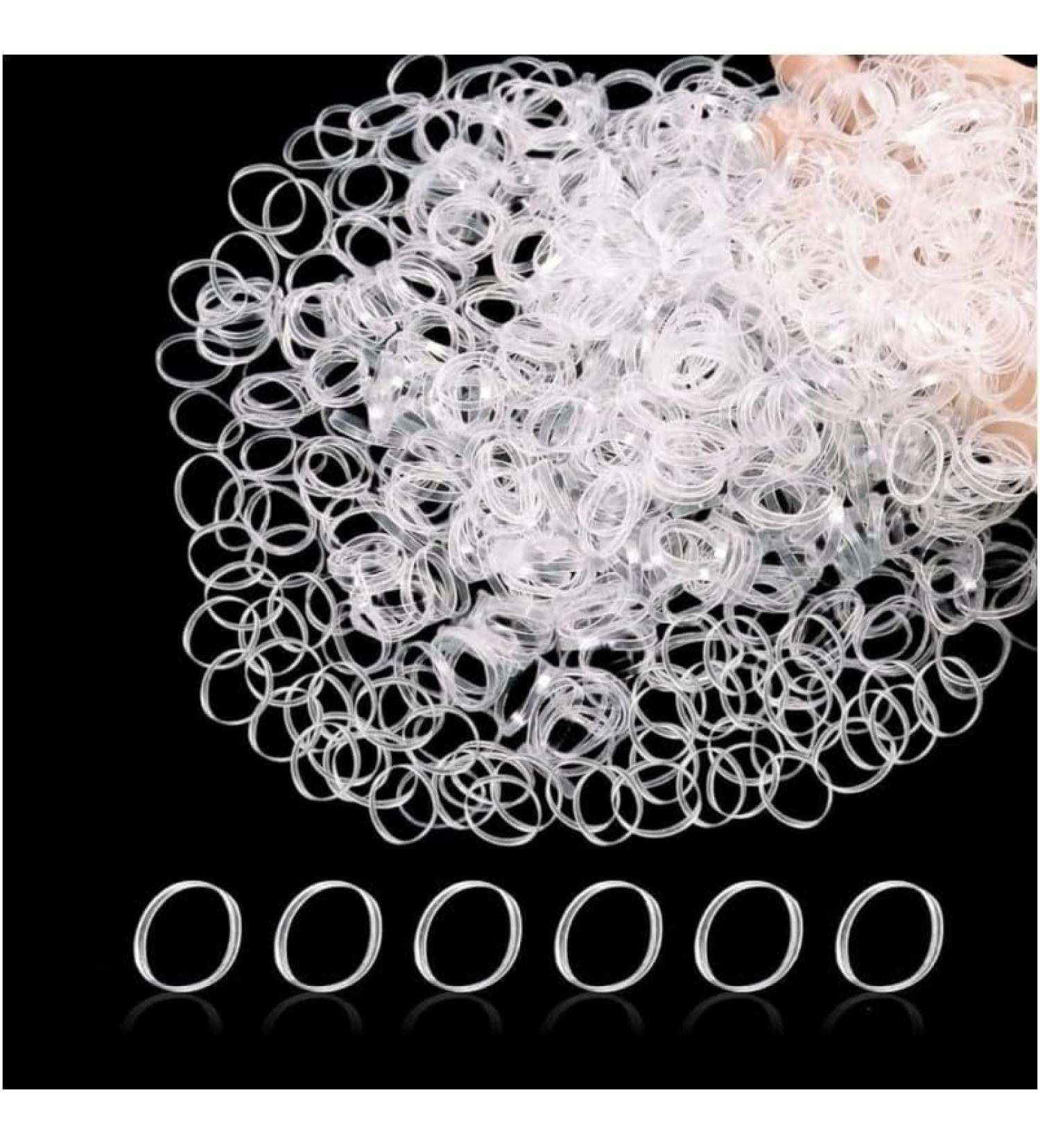 Buy Willight 1100 Mini Transparent Hair Ties - Perfect for Children's Braids & Dreadlocks | Elastic Hair Ties for All Hair Types - Buy Online on GoSupps.com