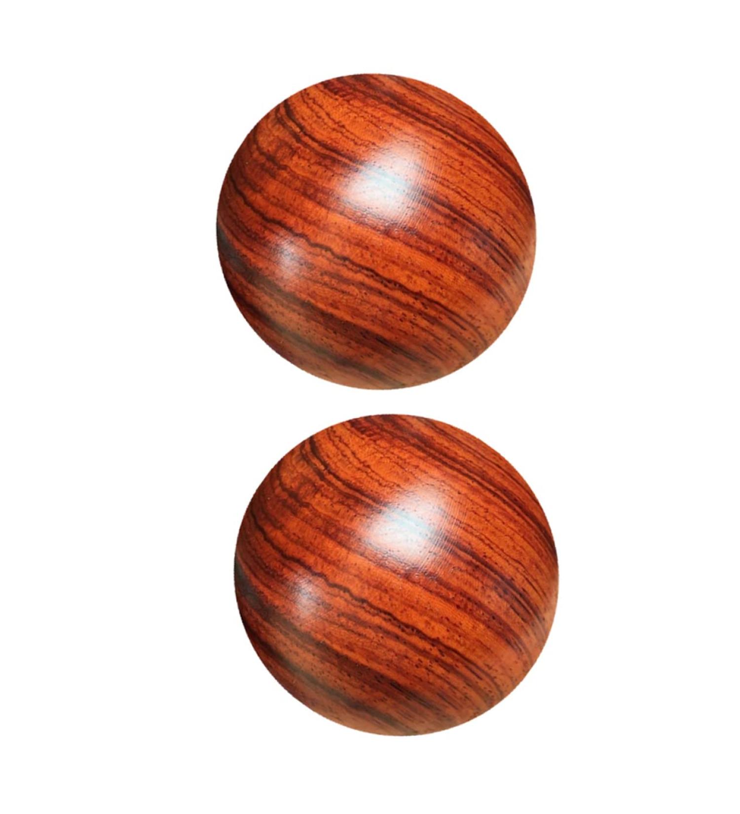 Lalafina Solid Wood Massage Balls - Chinese Exercise & Stress Relief - Small Baoding Fitness Balls 5x5cm - Deep Tissue Lacrosse Massage Decor - Buy Online on GoSupps.com