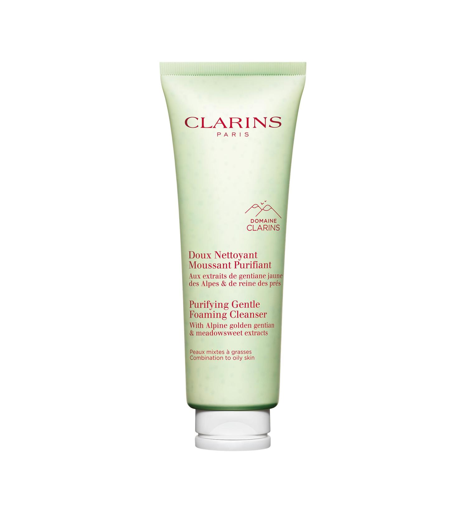 Clarins NEW Purifying Gentle Foaming Face Cleanser | Cleanses Purifies Softens and Mattifies| Combination To Oily Skin Types 4.4 Fl Oz (Pack of 1) - Buy Online on GoSupps.com