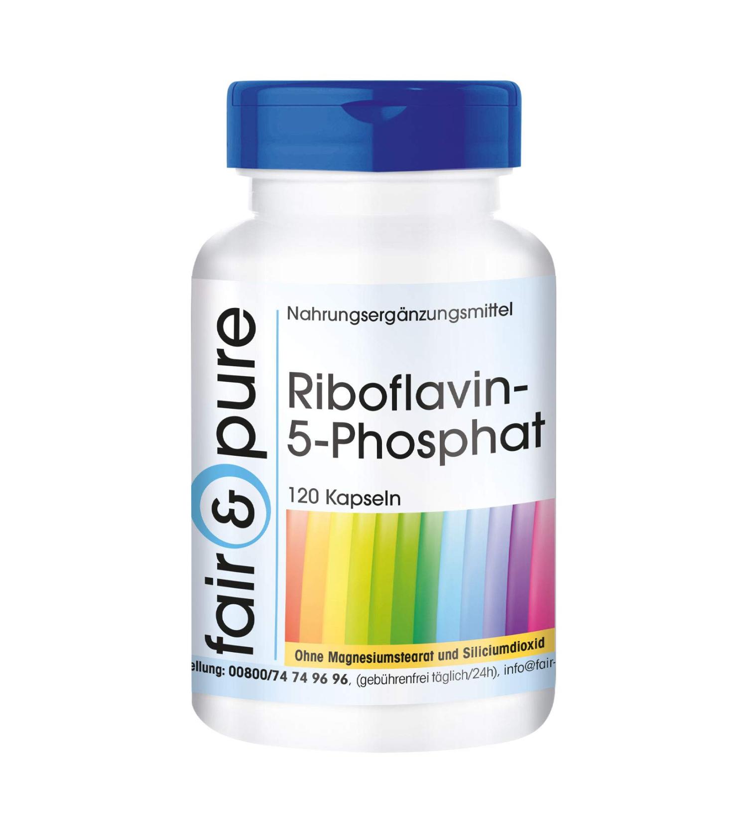 Fair & Pure Riboflavin-5-Phosphate - Vegan Vitamin B2 - 120 Capsules - Boost Energy & Metabolism - Buy Online on GoSupps.com