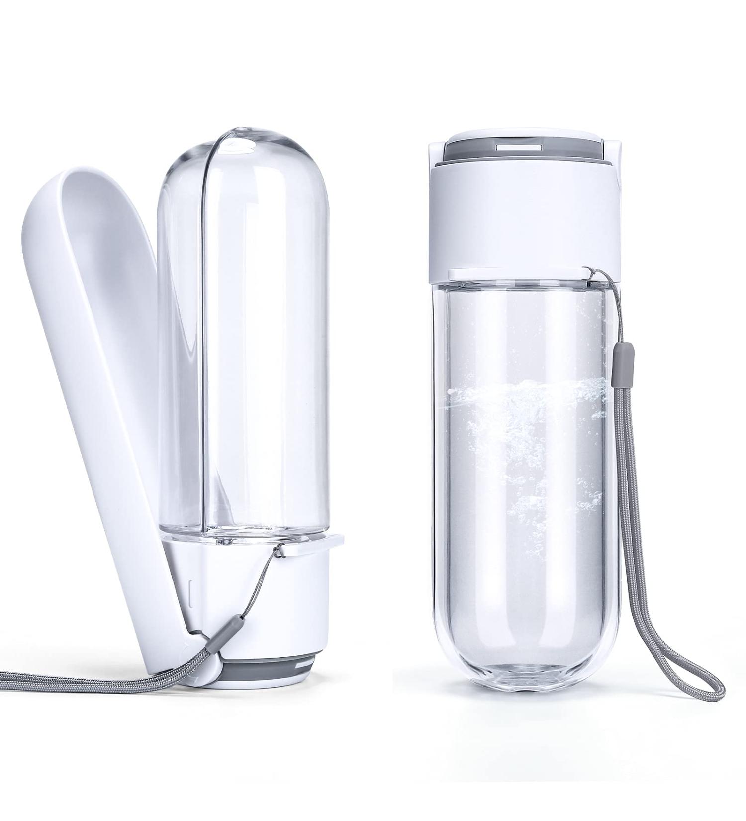 Pettom 420ml Portable Dog Water Bottle Leak-Proof Foldable Ideal for Travel Training & Hiking - Buy Online on GoSupps.com