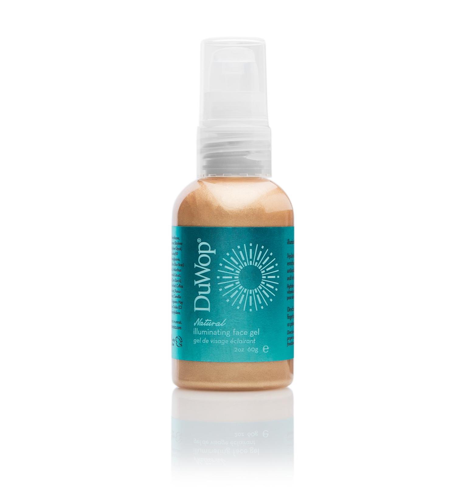 DuWop Illuminating Face Gel For a Luminescent Glow - Hydrates Reduces Appearance of Wrinkles Boosts Collagen 2 Fluid Ounce