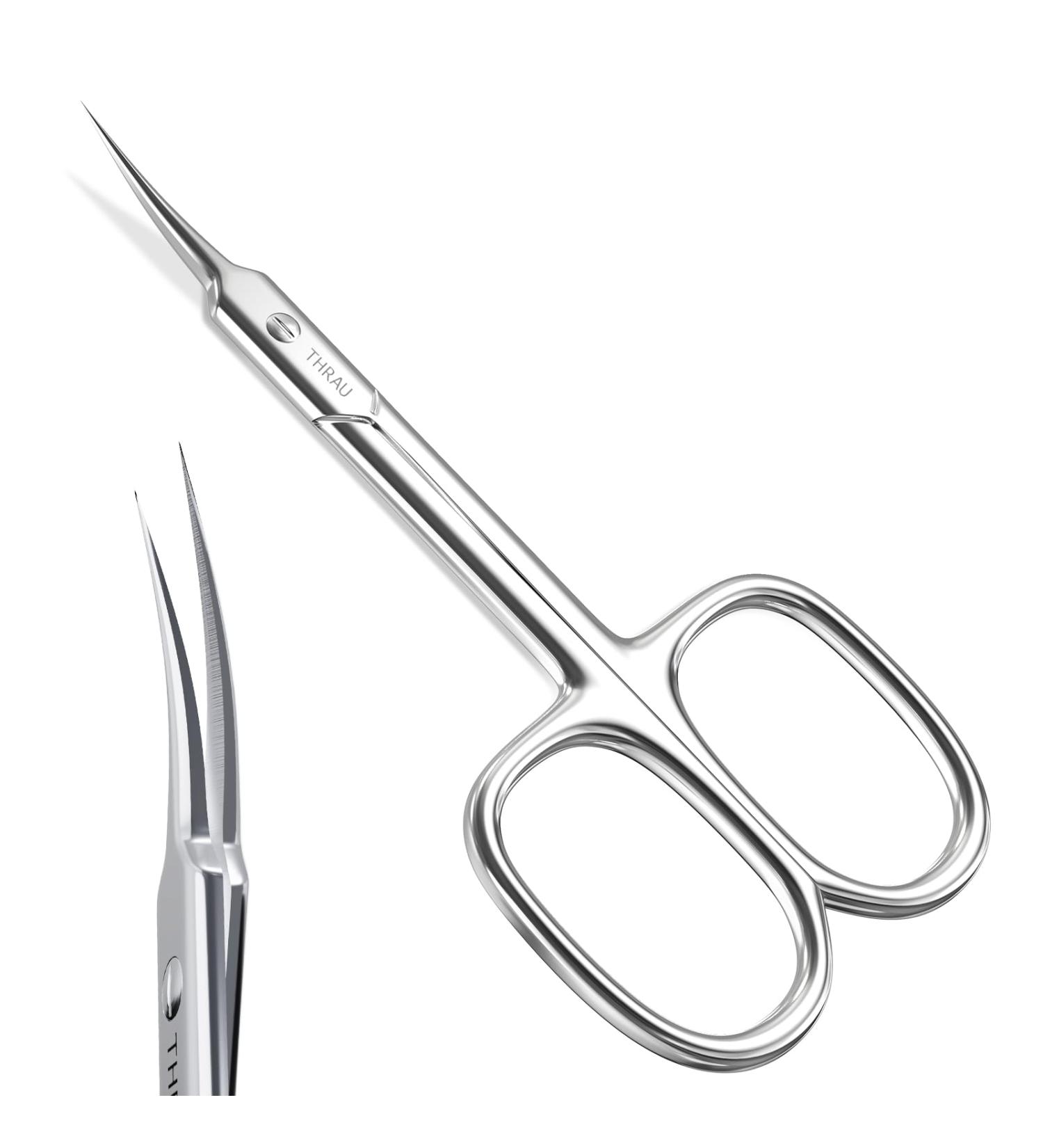 THRAU Ciseaux Cuticules Extra Fins pour Manucure et P dicure Lame Courb e Kit de Soin pour Ongles Sourcils Cils Peau S che Classique - Buy Online on GoSupps.com