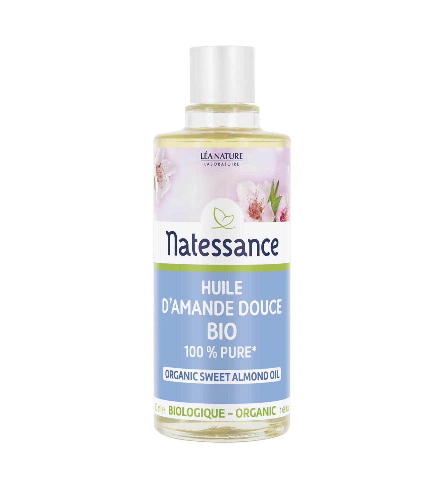 Natessance - Huile D'Amande Douce Bio - B b - 100% Pure - Certifi Agriculture Biologique - Flacon de 50 ml Amande 50 ml (Lot de 1)