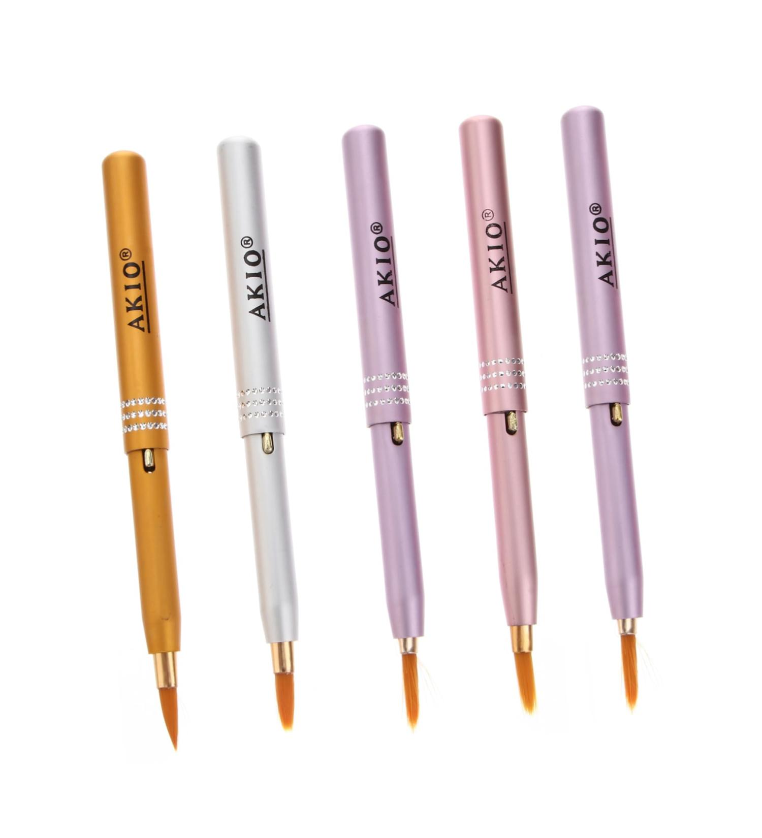FRCOLOR Makeup retractable lip brush makeup lipstick lip scrub brush lipstick applicator brush lip gloss wands retractable lip scrubber lip gloss brush Metal shadow brush double Lipstick 11.5x0.8cm Assorted Color - Buy Online on GoSupps.com