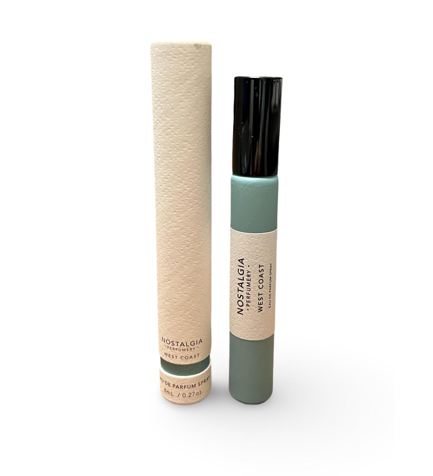 Nostalgia WEST COAST Eau de Parfum Spray for Men 0.27 Fl Oz Sea Salt Heliotrope Flower Cedarwood - Buy Online on GoSupps.com