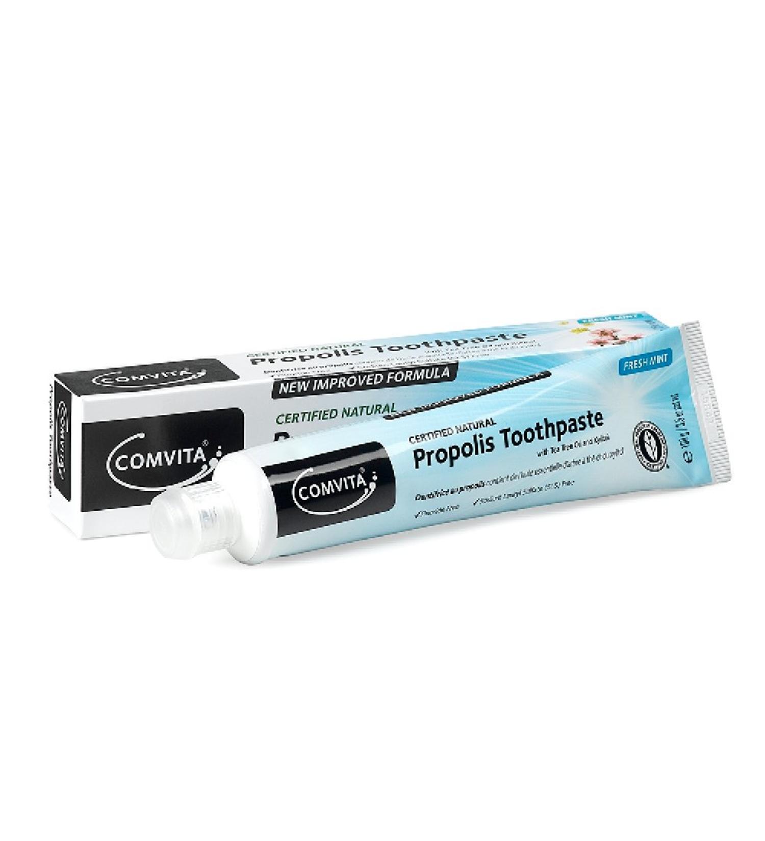 Comvita Propolis Toothpaste with Tea Tree Oil & Xylitol - Fluoride Free Fresh Mint 3.5 oz - Buy Online on GoSupps.com