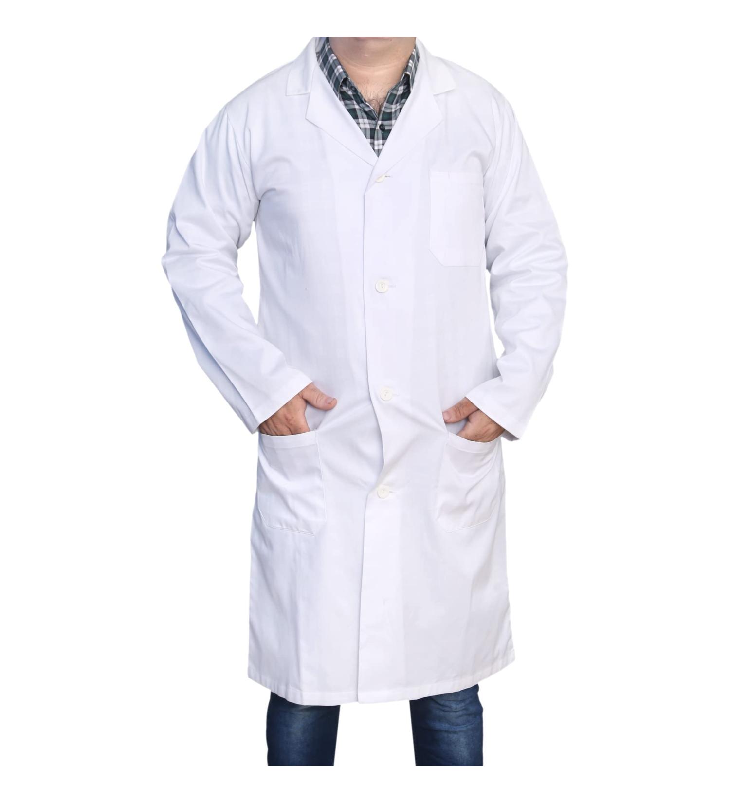 DR Instruments Unisex Lab Coat | 60% Cotton 40% Polyester | Sanforized | White | L - Buy Online on GoSupps.com