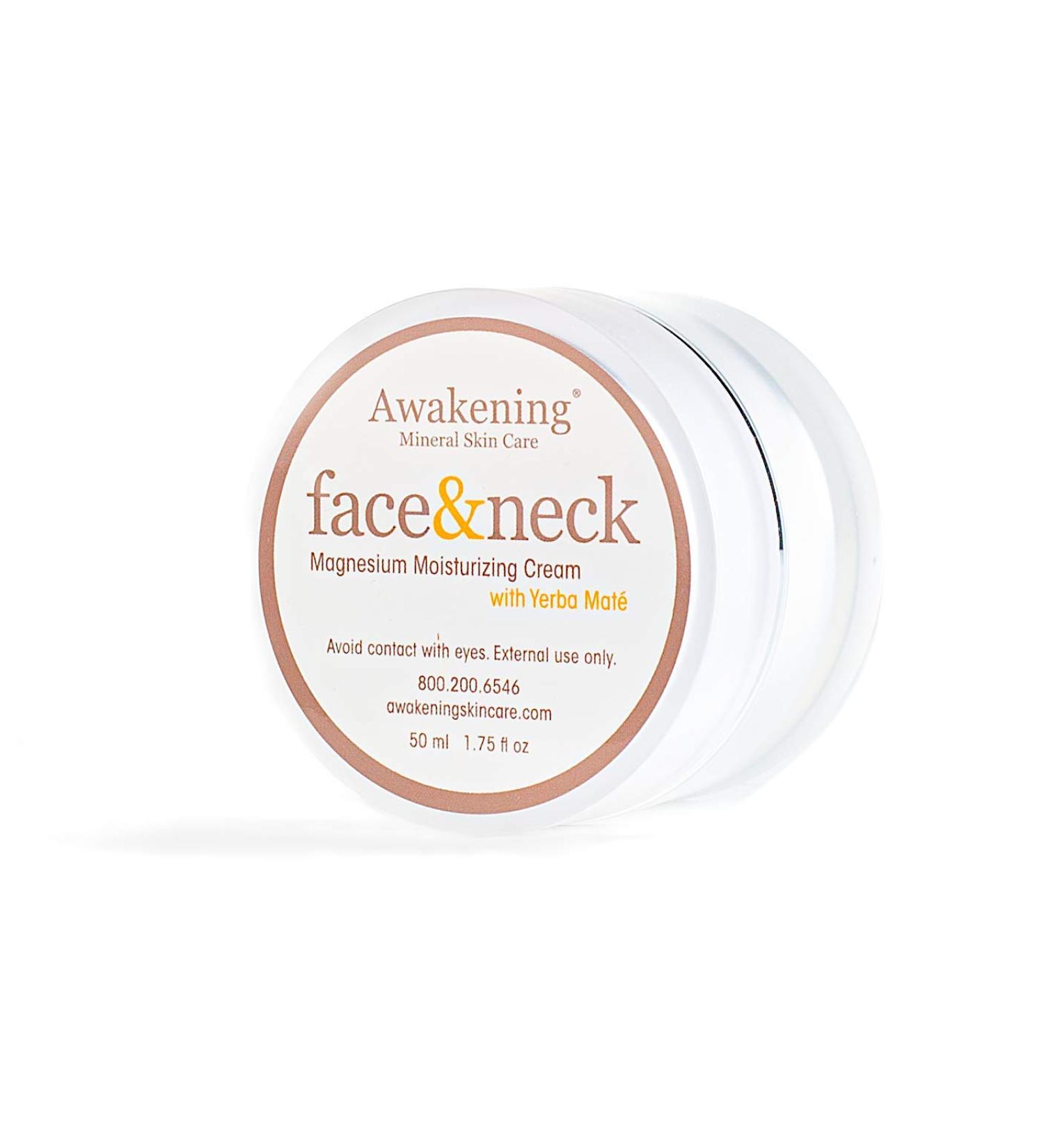Awakening Face & Neck Hydrating Magnesium Cream | Anti-Oxidant Yerba Mat & Dead Sea Minerals | Moisturizing Skincare for All Skin Types - Buy Online on GoSupps.com