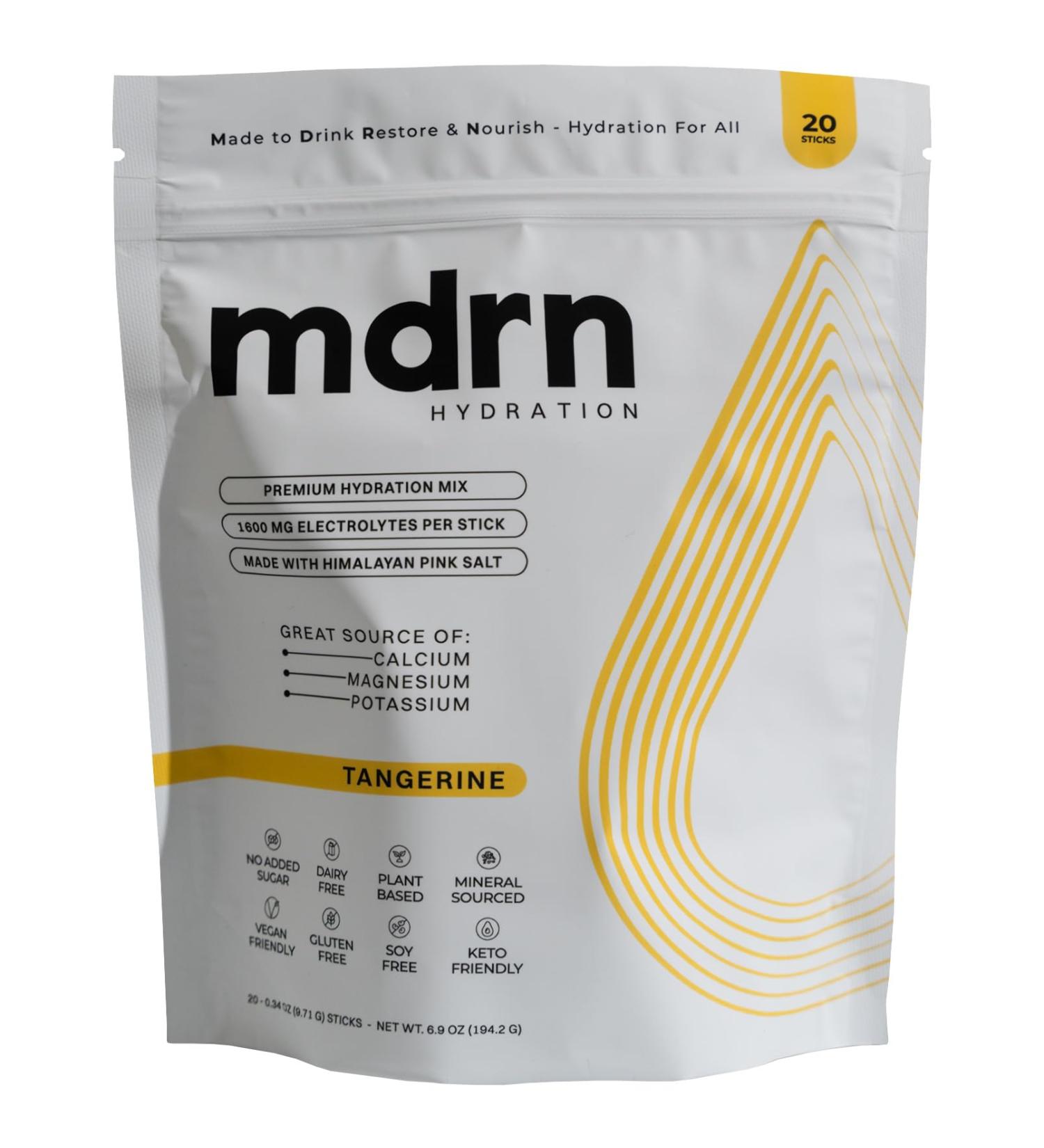 Electrolyte Mix | 1600mg+ Electrolytes w/Pink Himalayan Salt | No Sugar Added (20ct Tangerine) Tangerine 7 Ounce (Pack of 1) - Buy Online on GoSupps.com