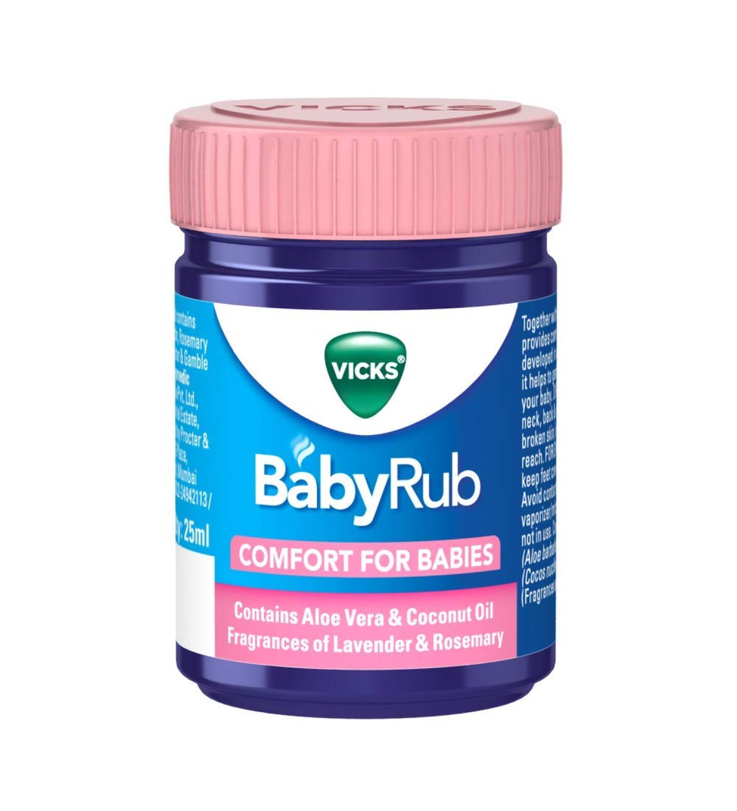 Vicks BabyRub Soothing Vapour Ointment for Babies | 25 ml - 0.85 oz | Made in India - Buy Online on GoSupps.com
