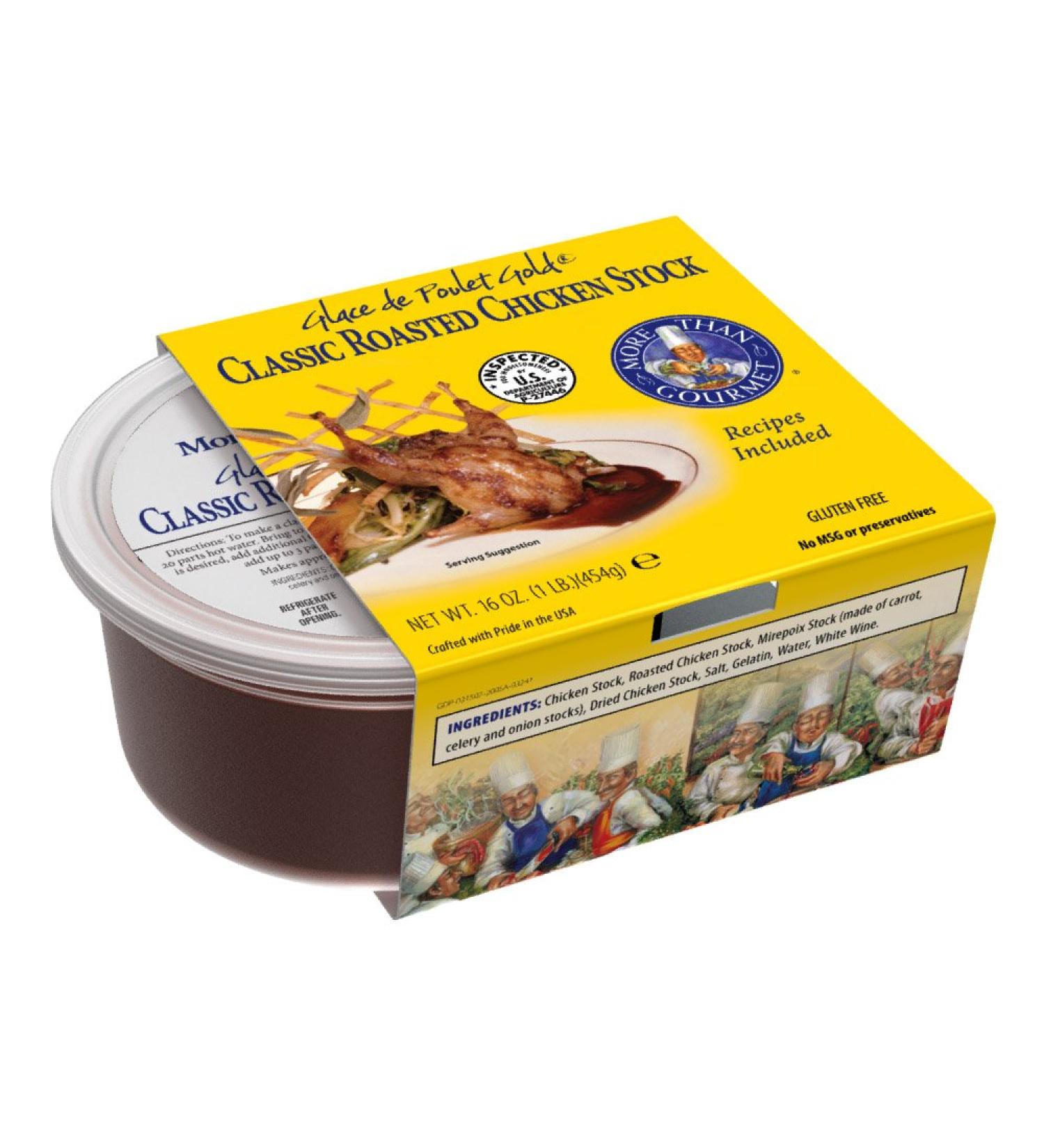 More Than Gourmet Glace De Poulet Gold 16oz - Roasted Chicken Stock - Buy Online on GoSupps.com
