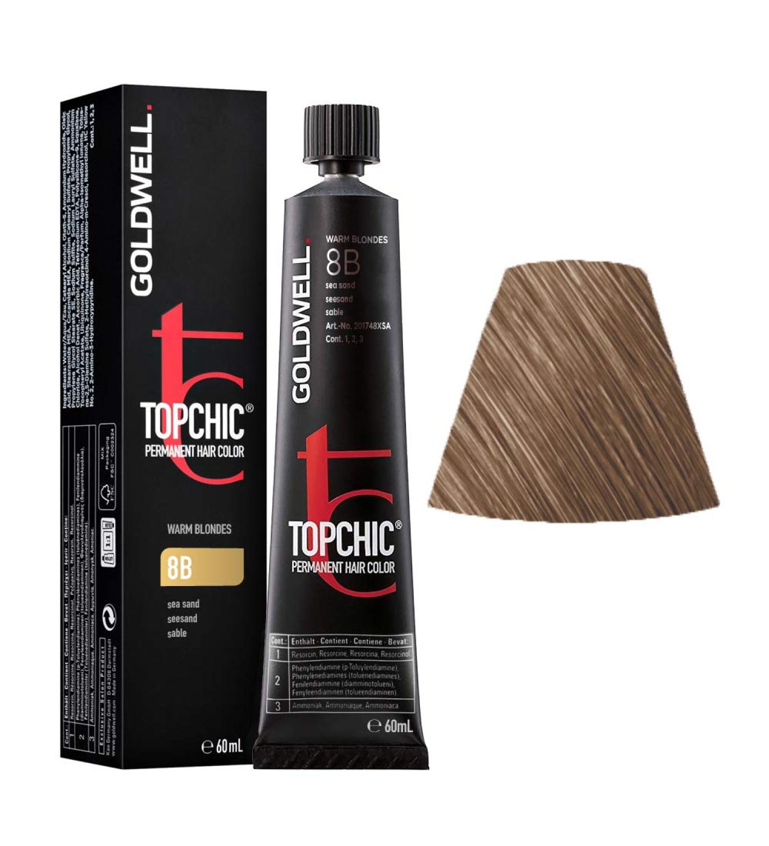 Goldwell Topchic hair color sea sand 8B 1 pack (1 x 60 ml) sea sand 60 ml (1 pack)