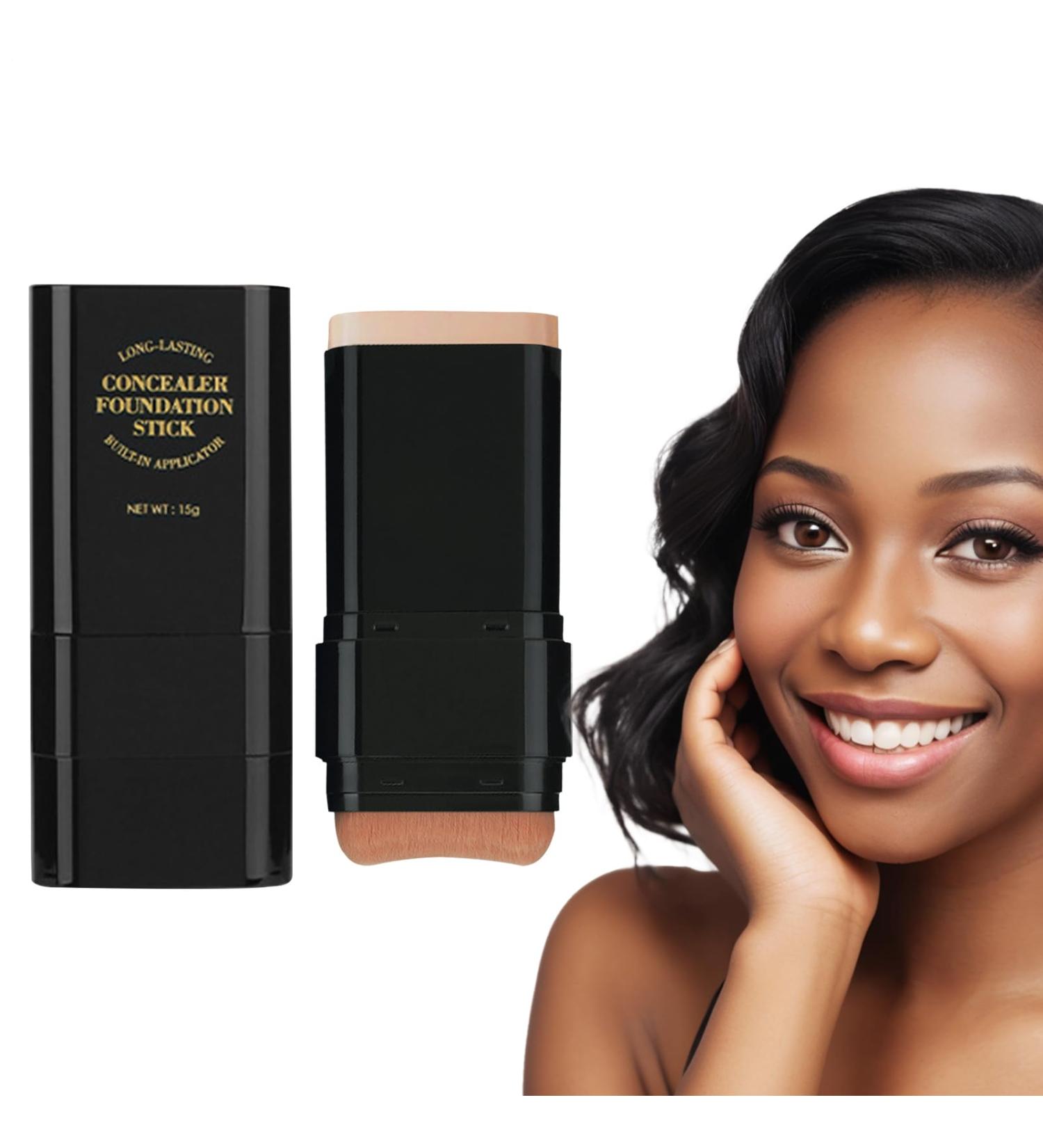 Essential Stick for Full Coverage - 15g Dual-Head Skin Foundation Cream and Concealer | Moisturizing Primer for Women and Men - Buy Online on GoSupps.com
