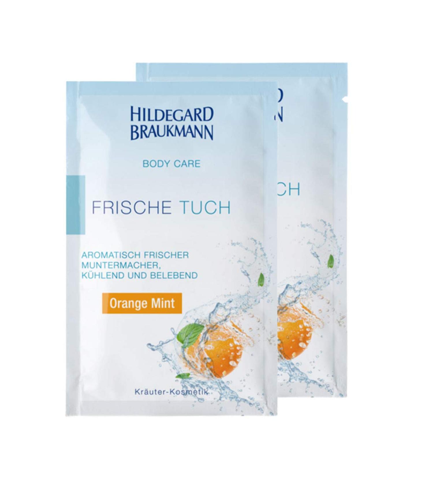 Hildegard Braukmann Body Care Fresh Wipes Orange-Mint pack of 2 (2 x 10 pieces)