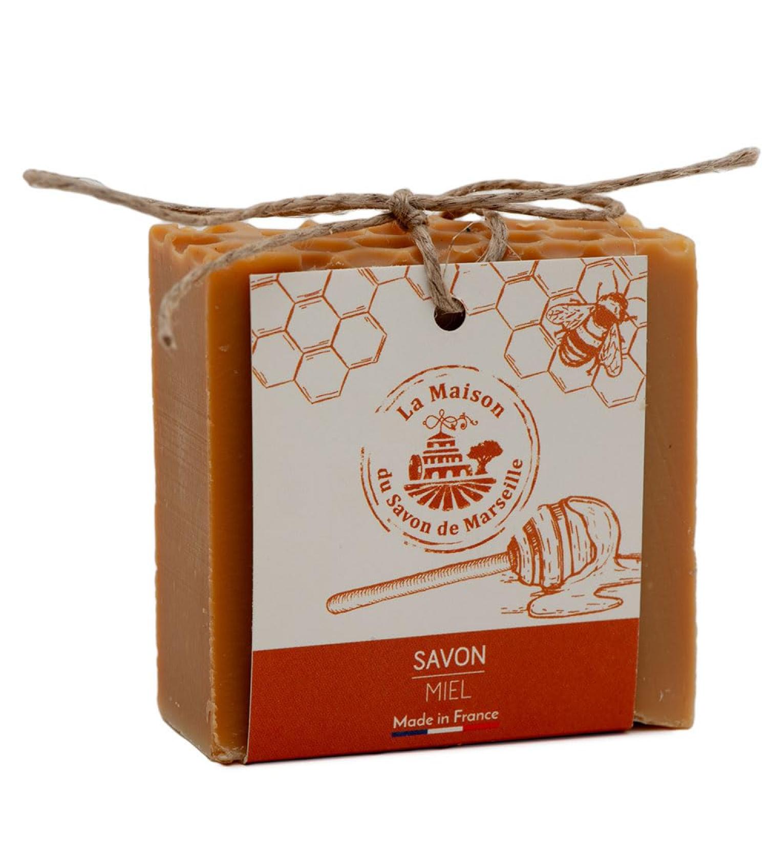 Maison du Savon de Marseille French facial and body soap cold processed handmade with olive oil and enriched with honey perfumefree moisturizing palm oilfree 100 g