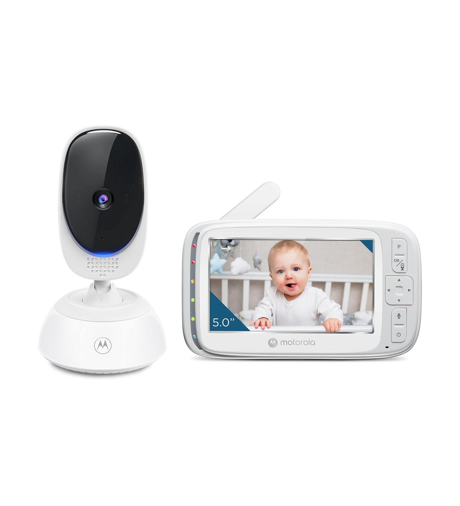 Motorola VM75 Video Baby Monitor with Camera | 1000ft Range, 5 Screen, Two-Way Audio, Night Vision, Room Temperature Sensor, Lullabies | Remote Pan, Digital Tilt, Zoom | 2021 Model - Buy Online on GoSupps.com