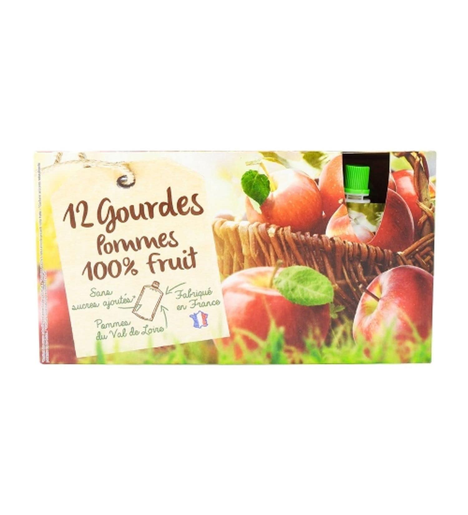 12 (x90g) apple puree pouches - 1.08kg box - Buy Online on GoSupps.com