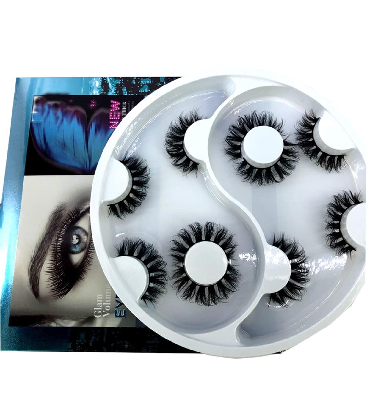 Buy HBZGTLAD 25mm 3D Faux Mink Hair Cross False Eyelashes - 5 Pairs Long Handmade Thick Eye Lashes for Makeup Beauty Extensions - Buy Online on GoSupps.com
